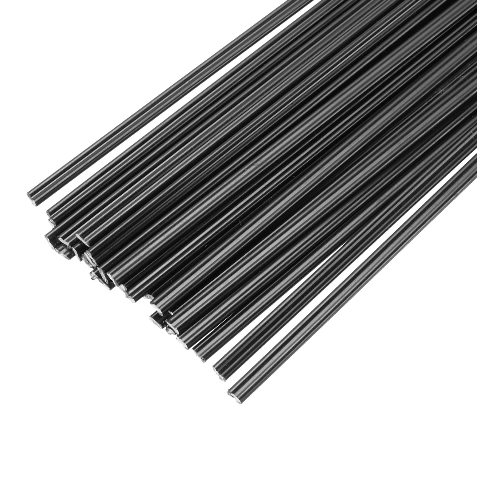 Unique Bargains 30pcs 8 Inch Plastic Welding Rods ABS Welding Strips Welder Rods for Plastic Welder Car Bumper Kayak Repair Black