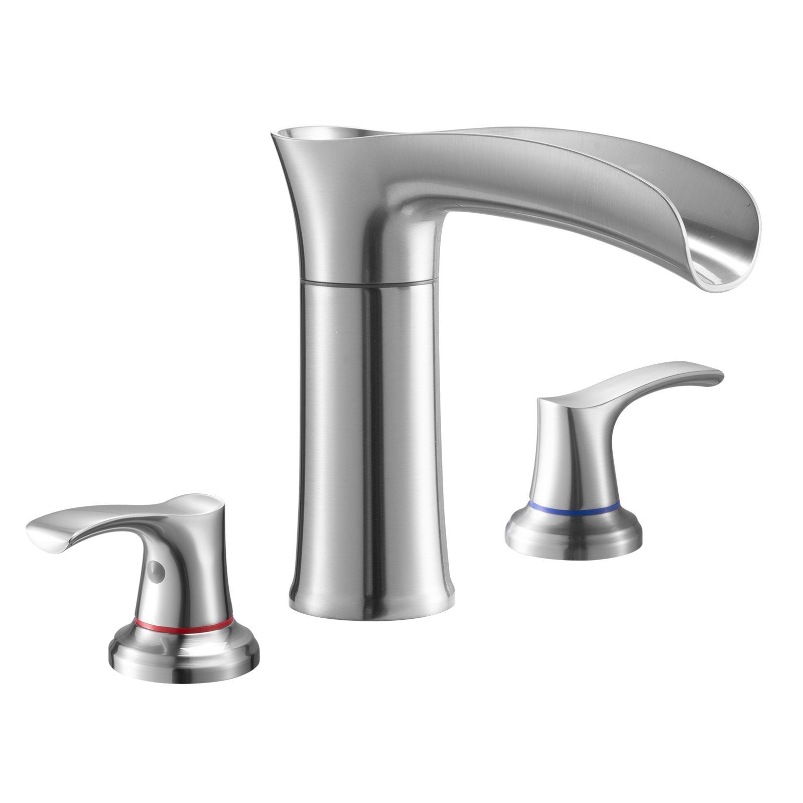 Slickblue - Deck Mount Roman Tub Faucet with Dual Handle and Tub Spout for Bathroom Master Bath G...