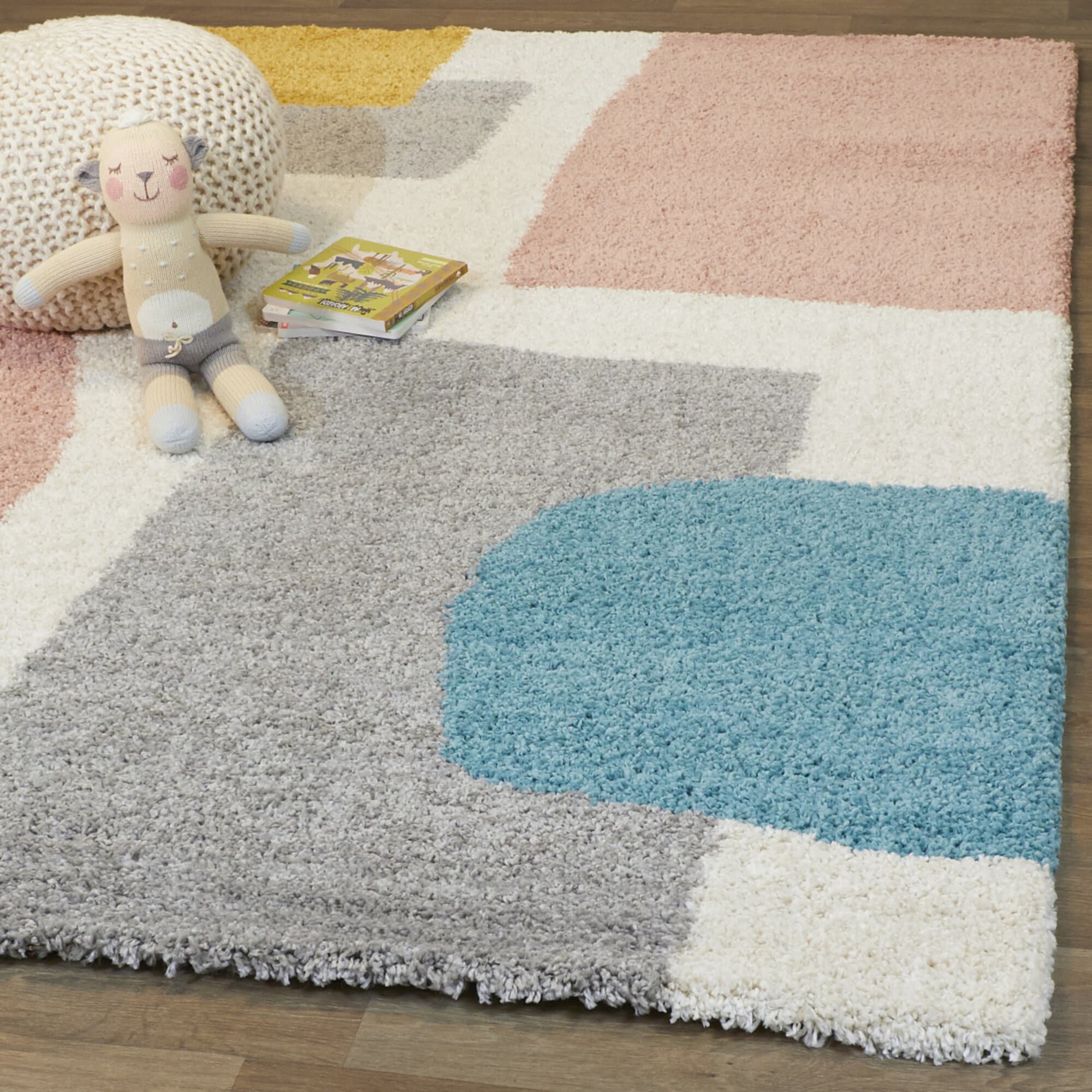 Balta 3091689 5 x 7 (ft) Loomed Polypropylene Grey Rectangular Indoor Geometric Mid-Century Modern Area rug