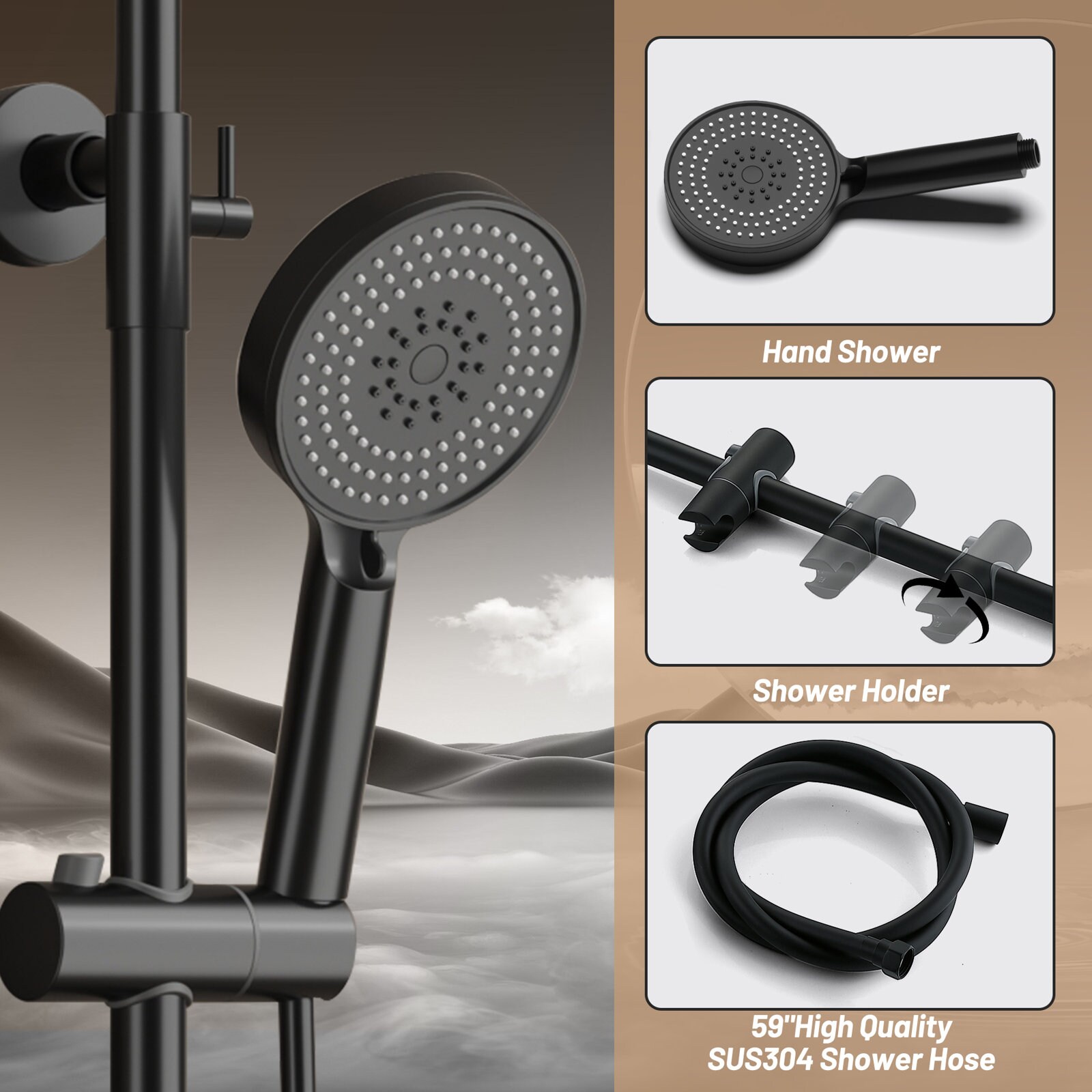 WELLFOR WB-H#RB0824 Showerhead-Bar-Panels - View #4
