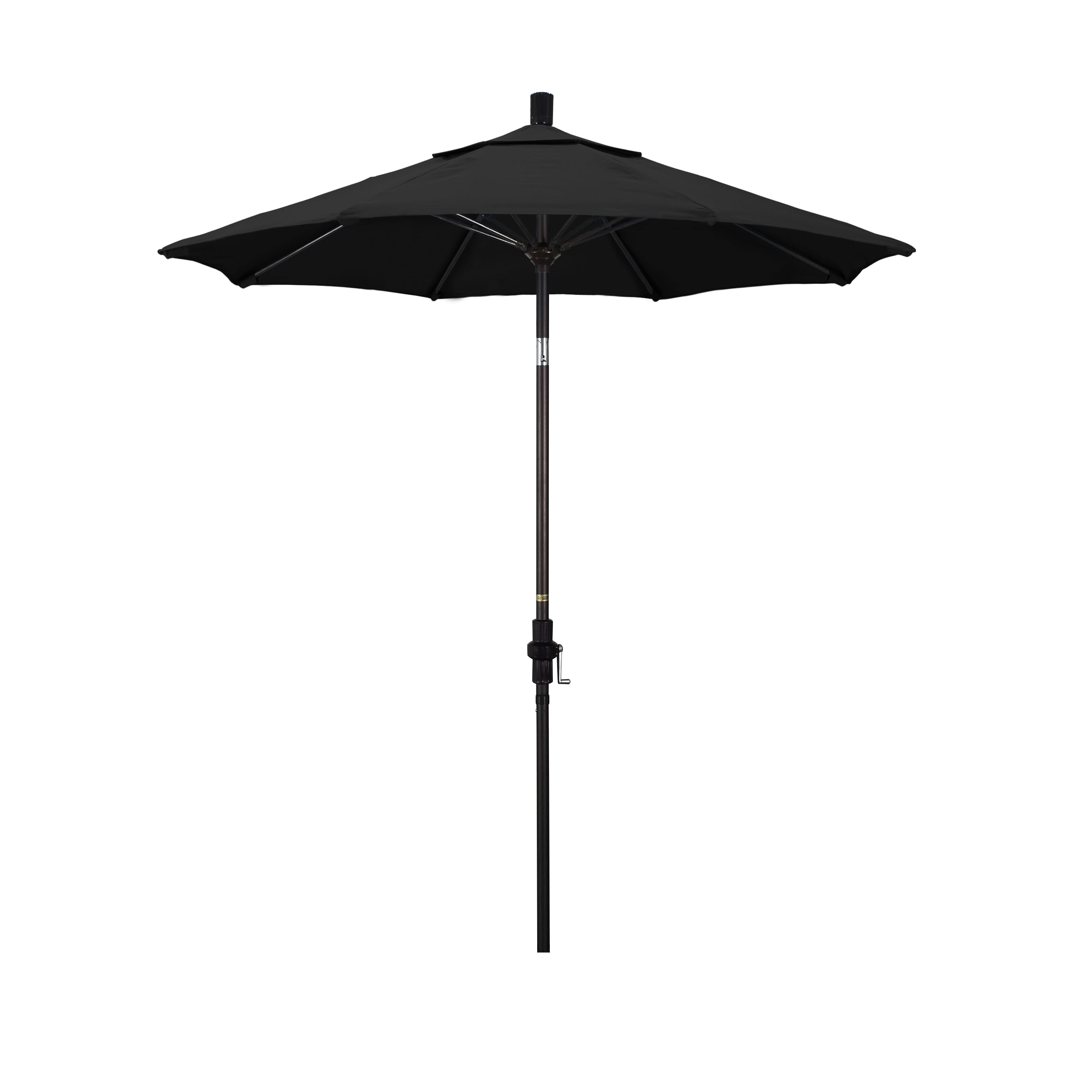 California Umbrella GSCUF758117-5408 7.5-ft Aluminum Black Auto-tilt Market Patio Umbrella