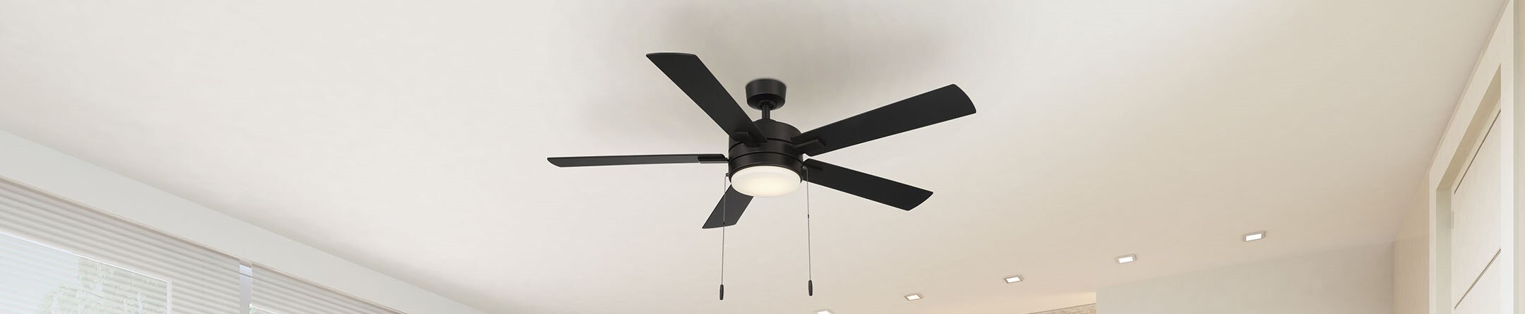 Harbor Breeze Ollington 52in Matte Black LED Indoor Propeller Ceiling