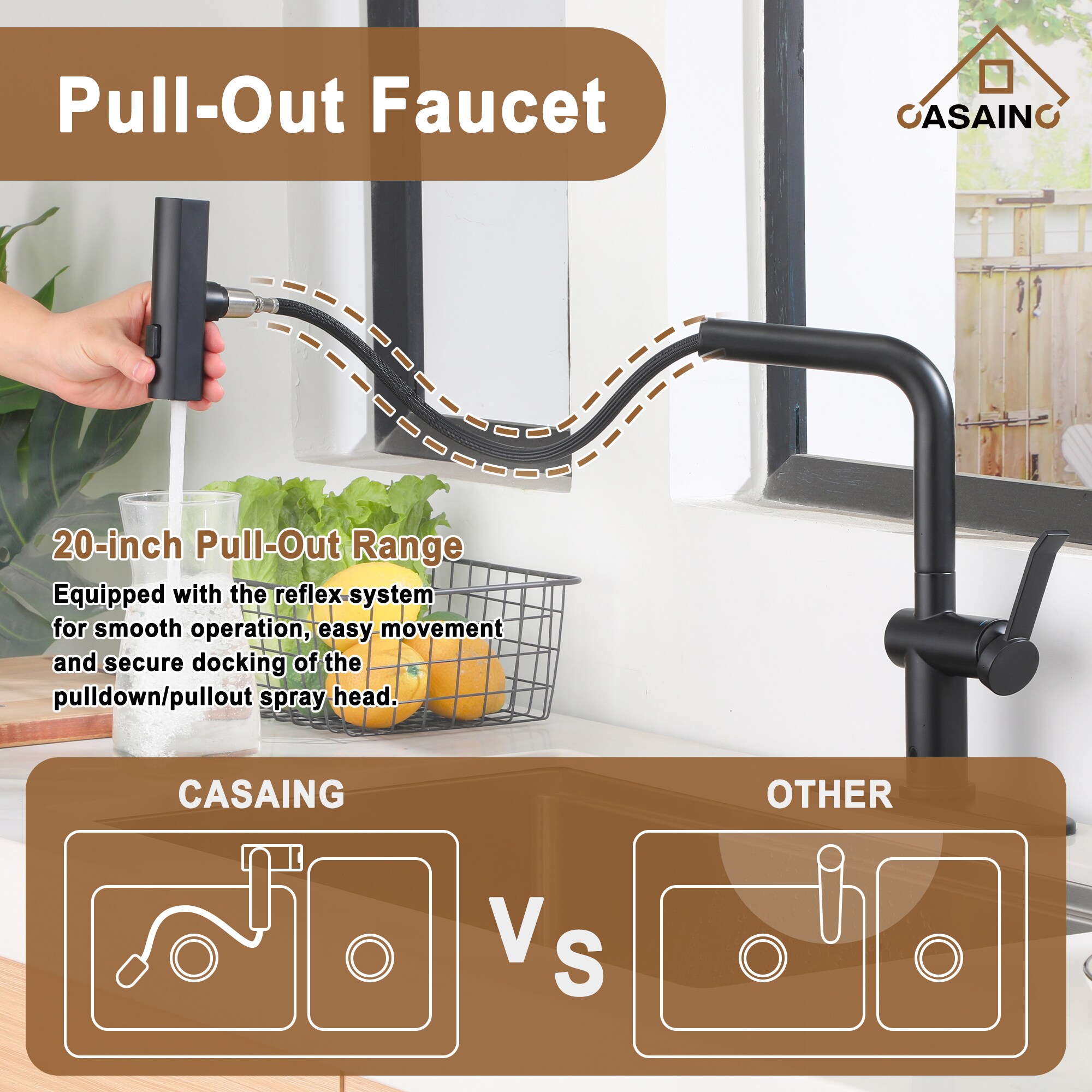 CASAINC KCLT0061MB Kitchen-Faucets - View #9