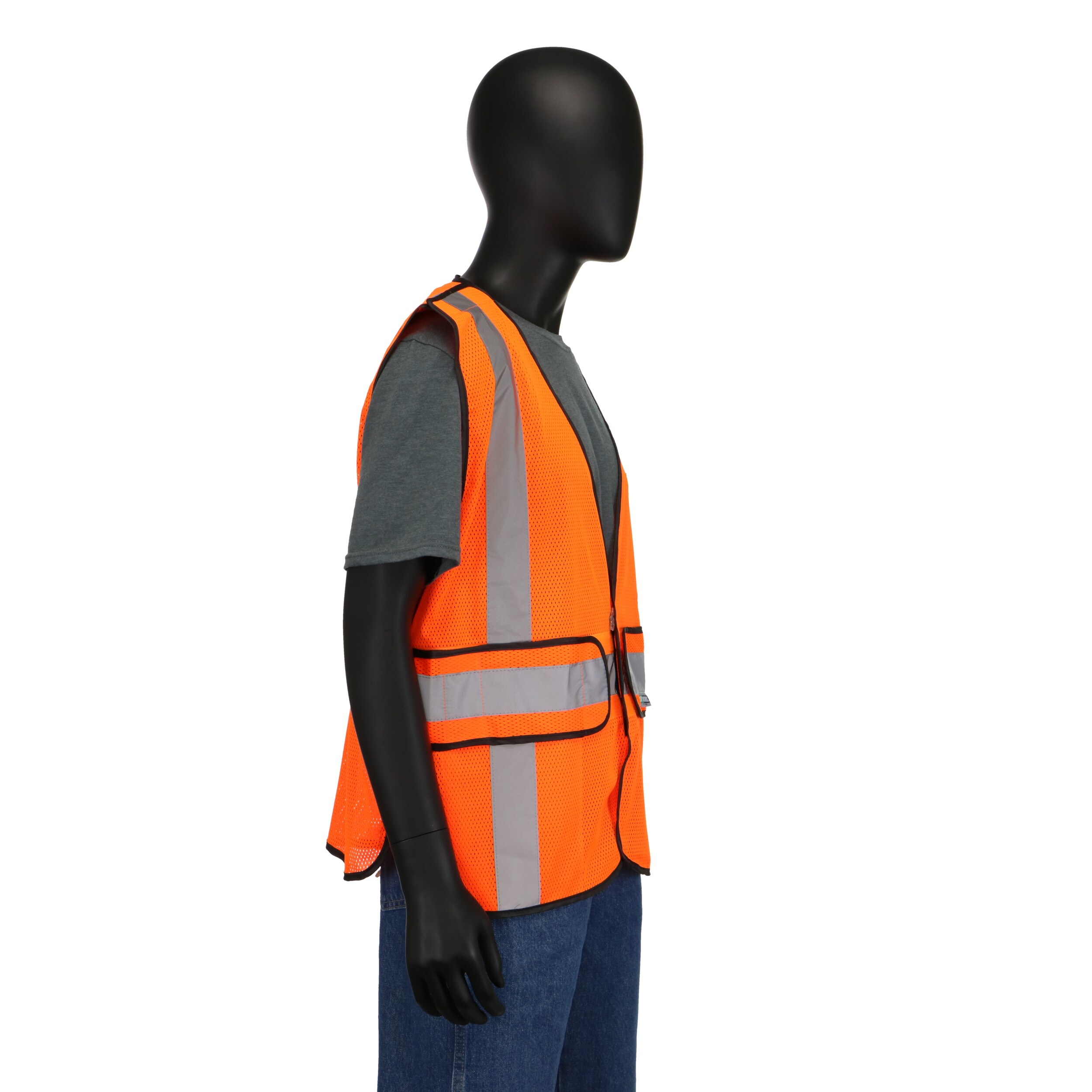 Coventry Hi Vis Visibility Orange Contractor Waistcoat Security Safety Vest 