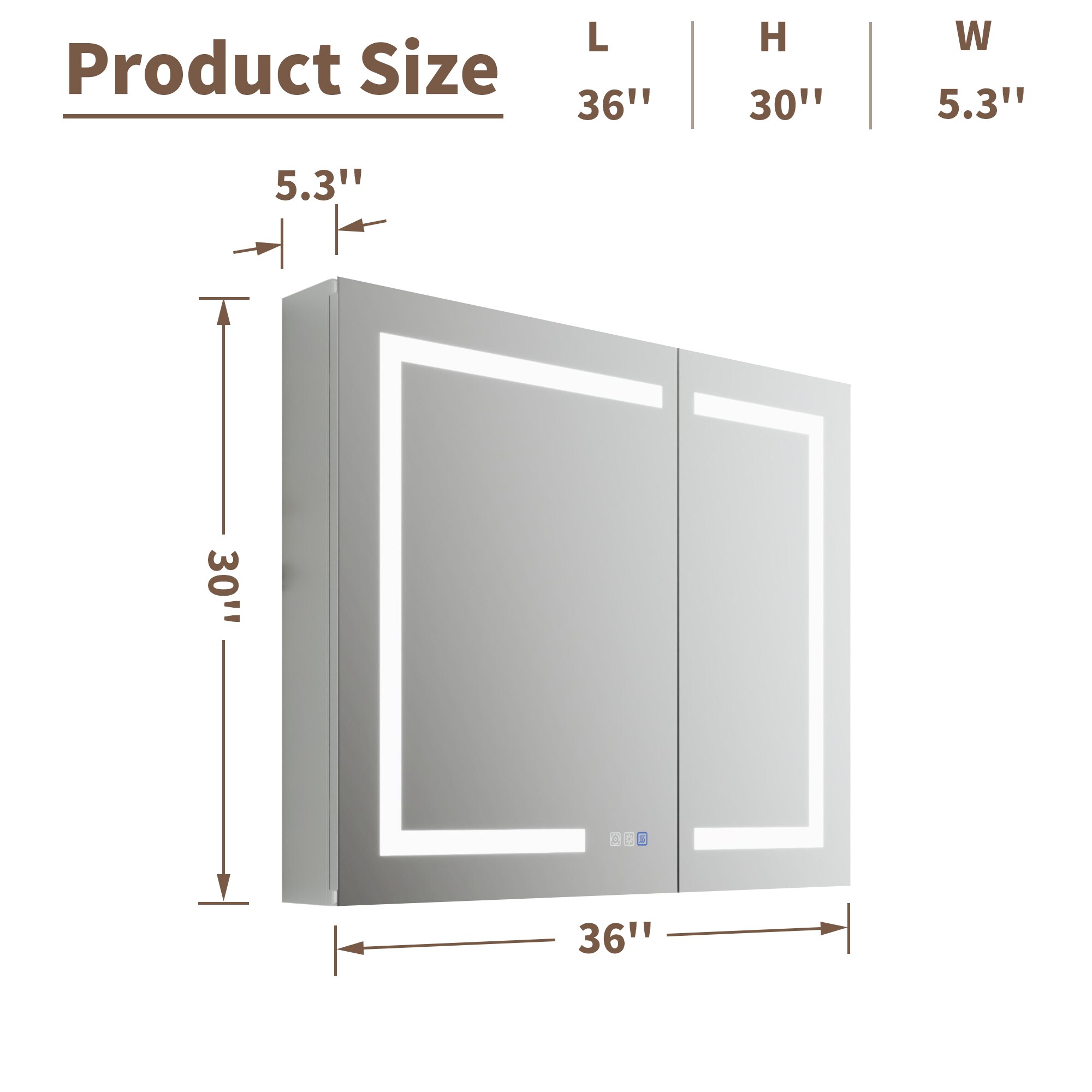 Forclover JV3M-3630D Bathroom-Medicine-Cabinets - View #5