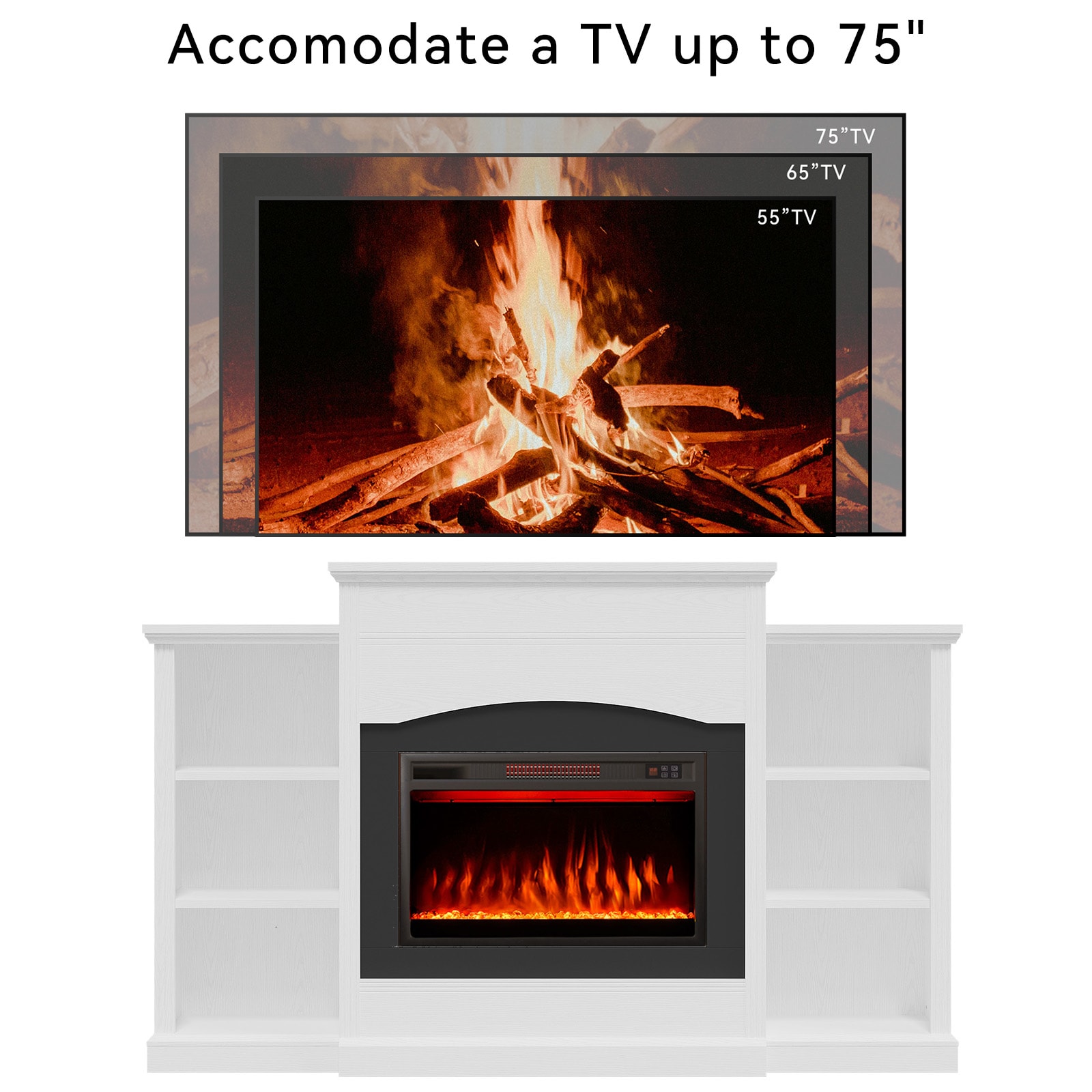 Bapipro TE02A318W Electric-Fireplaces - View #5