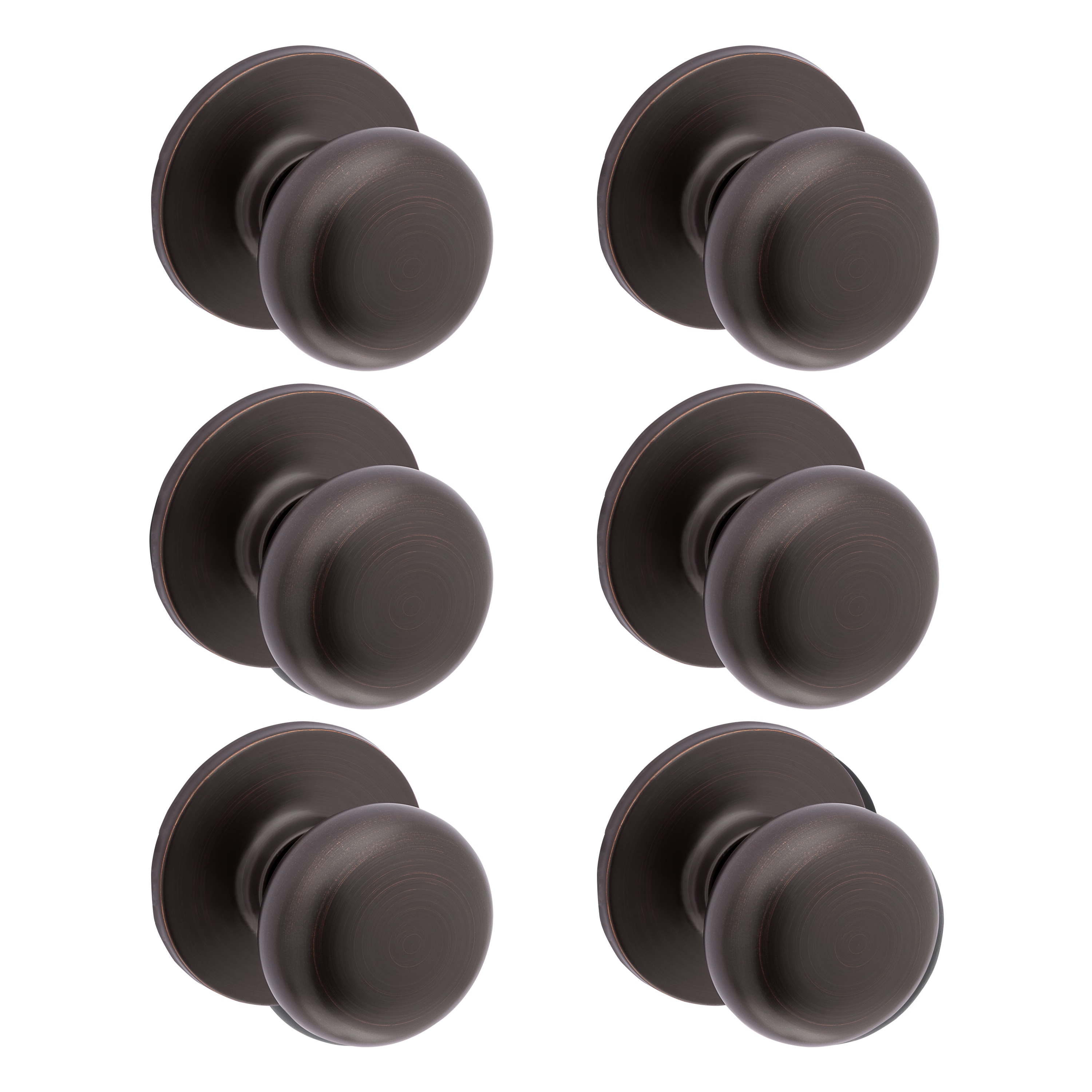 RELIABILT Baron Antique Bronze Interior or Hall/Closet Passage Door Knob Contractor Pack 6 -Pack