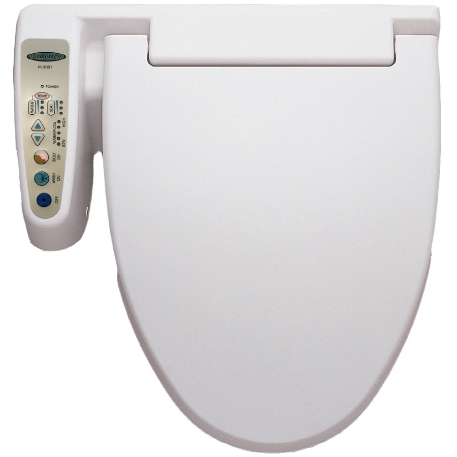 HomeTECH HI-3001WT Feel Fresh Plastic White Elongated Soft Close Heated Bidet Toilet Seat