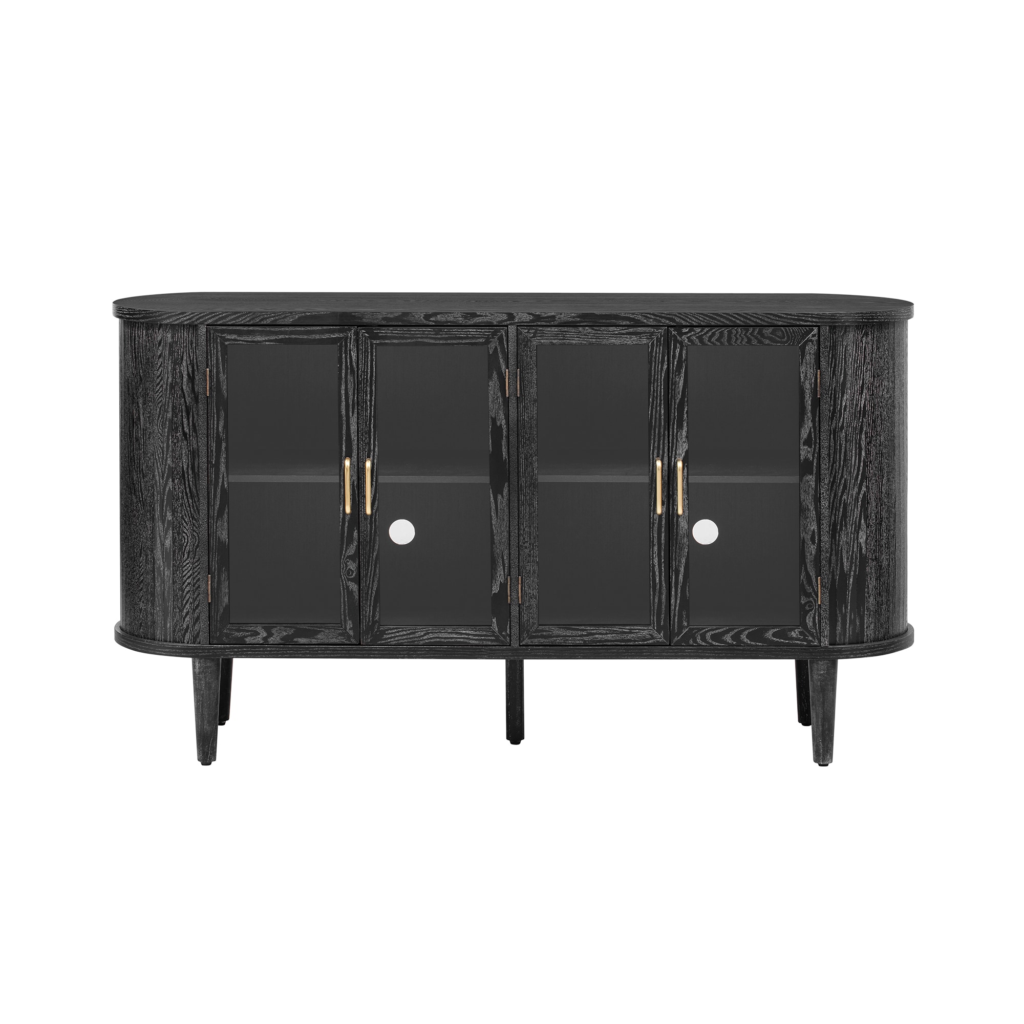 SINOFURN SYA330213BK Rustic MDF Black Sideboard