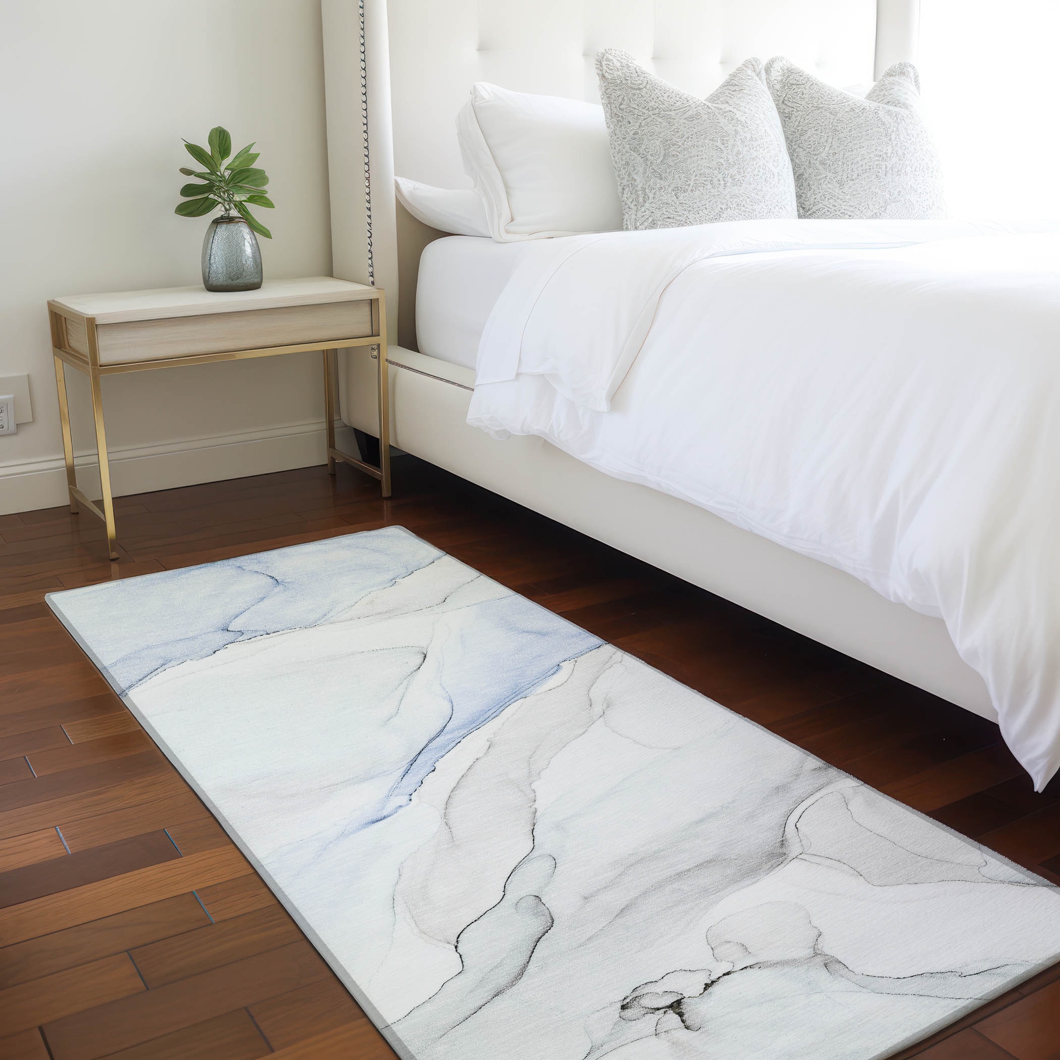 Addison Rugs ACN515BU2X8 Chantille ACN515BU 2 x 7 (ft) Polyester Blue Rectangular Indoor/Outdoor Abstract Machine washable Area rug