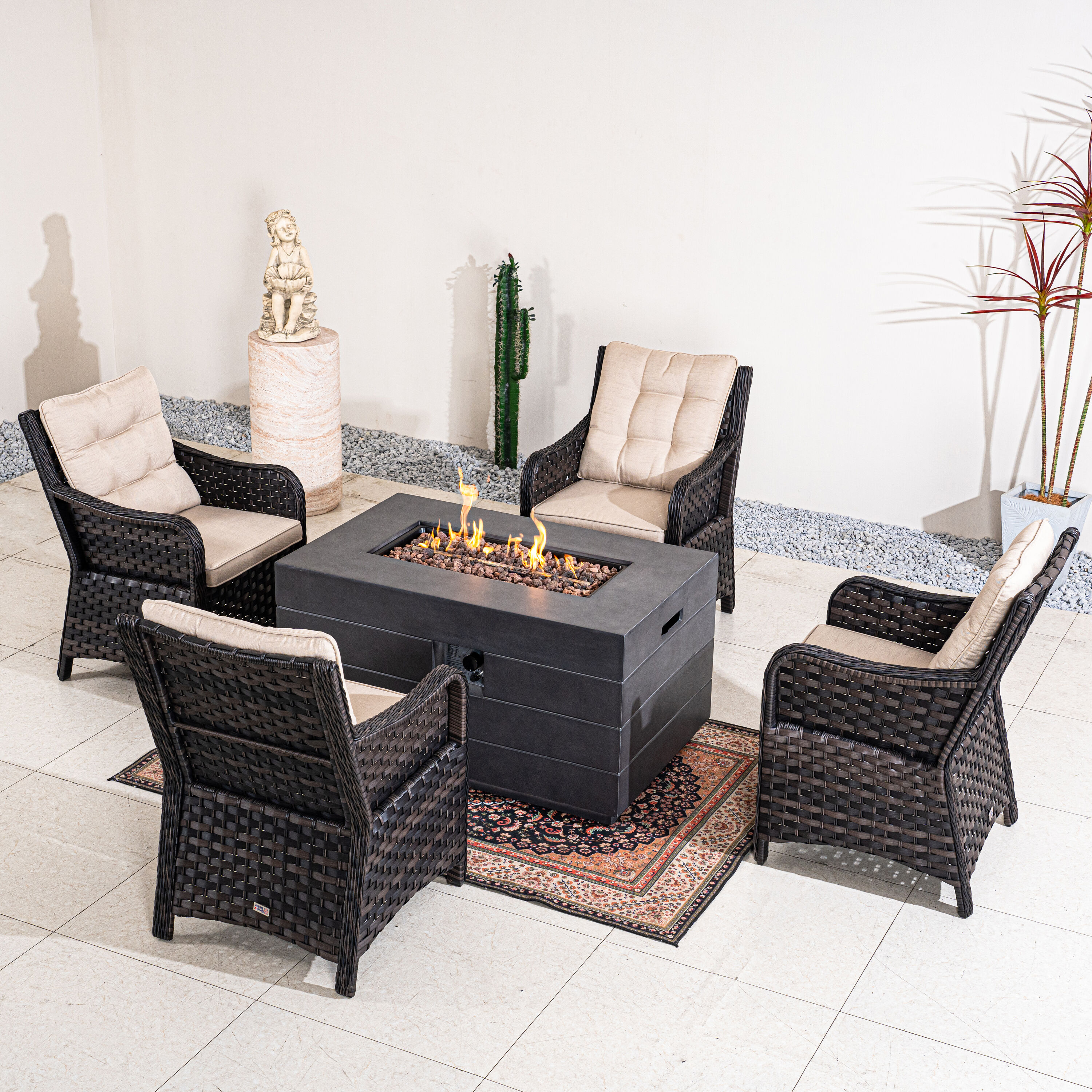 Direct Wicker DWG-2150DG013B Patio-Conversation-Sets - View #3