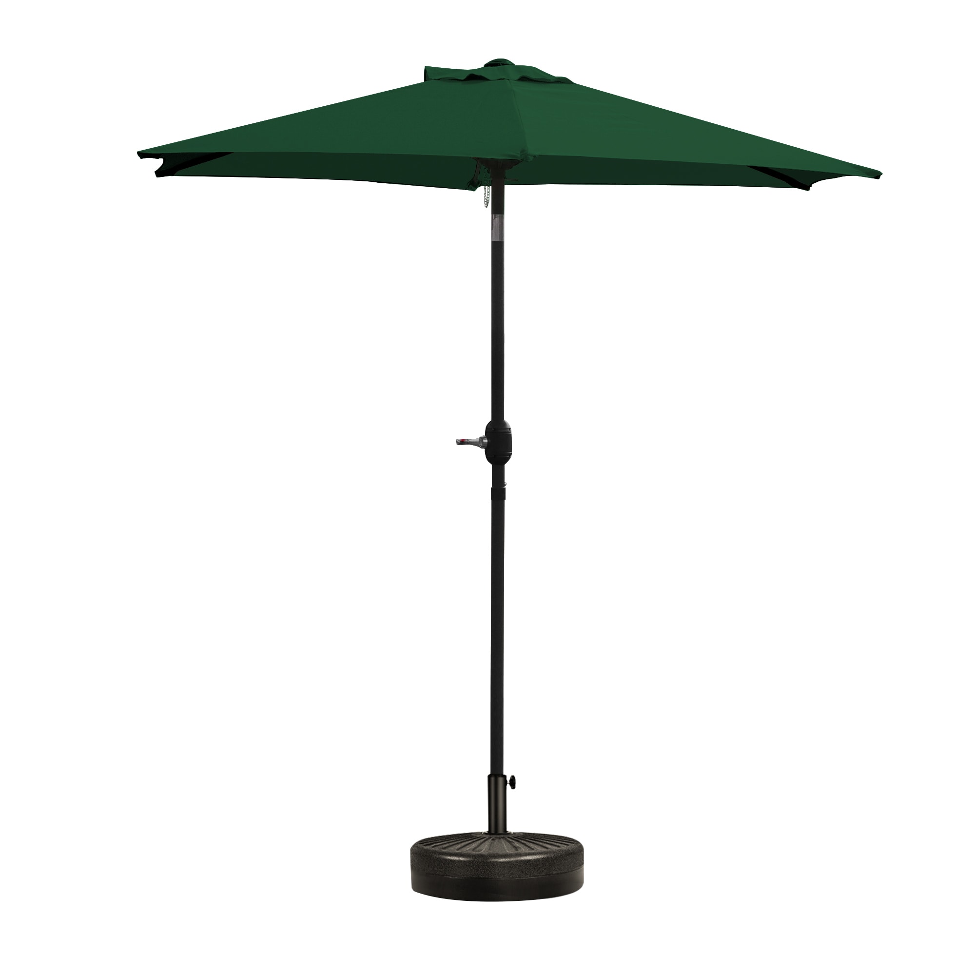 Sunrinx MG11-PU-26 7.5-ft Steel Green Push-button Tilt Market Patio Umbrella with Base