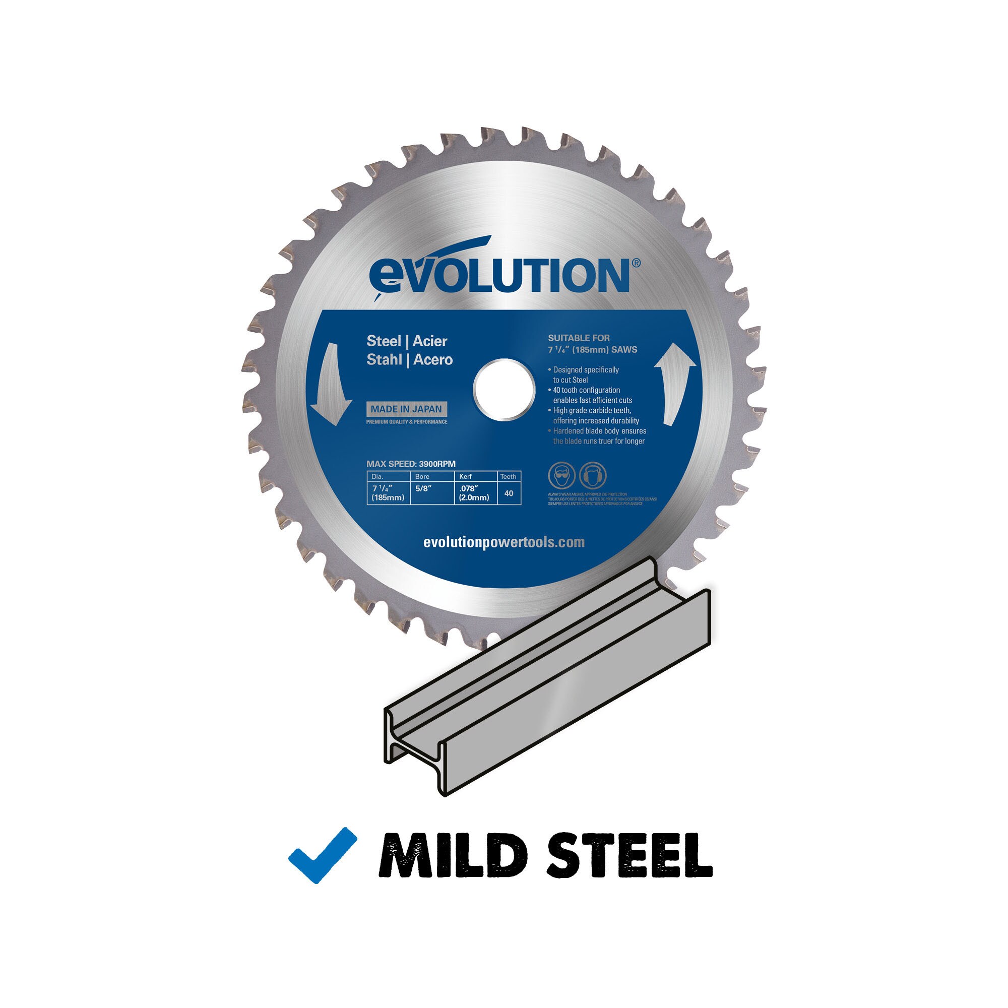Evolution 185BLADEST Circular-Saw-Blades - View #2