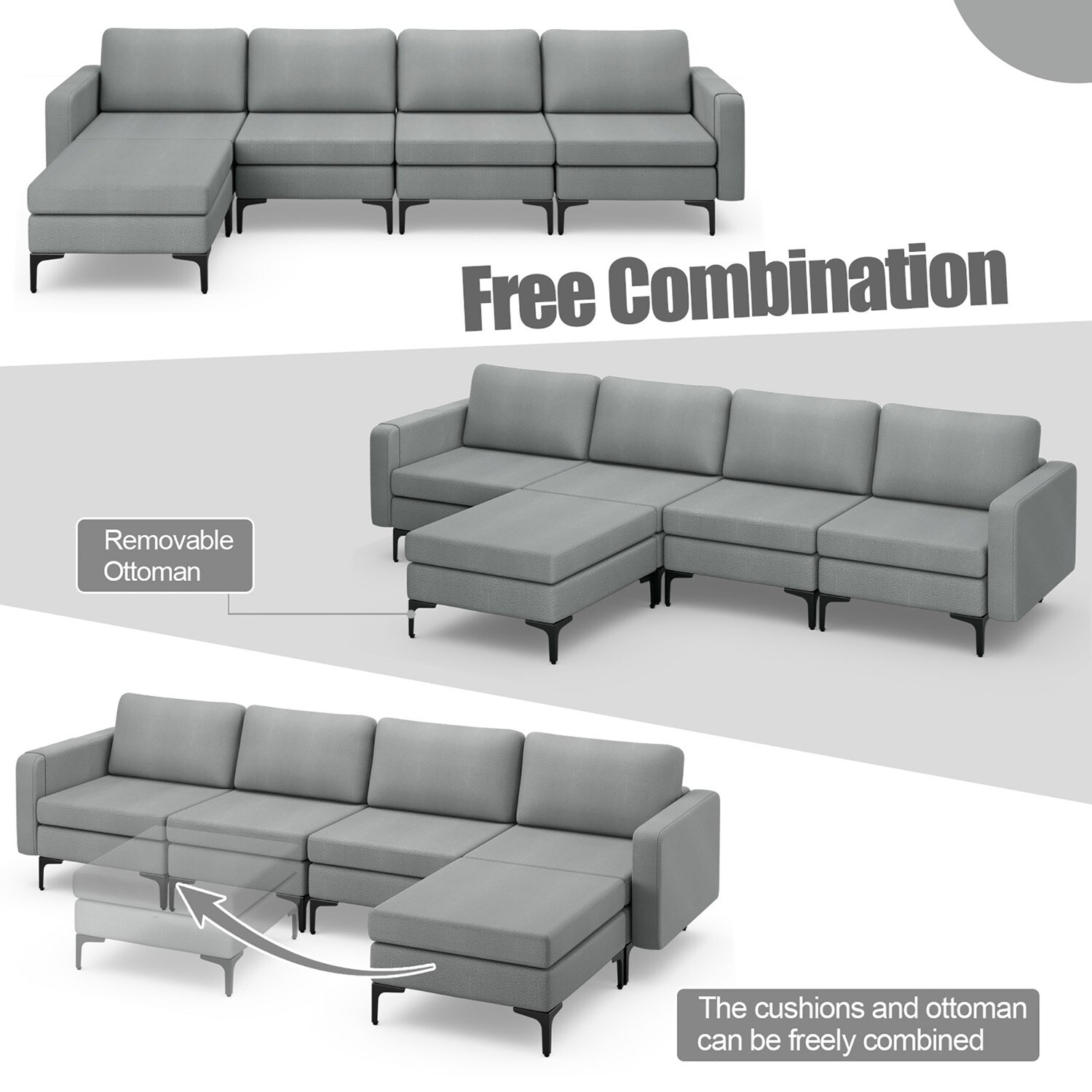 Costway CSHY004925 Sofas-Loveseats - View #9