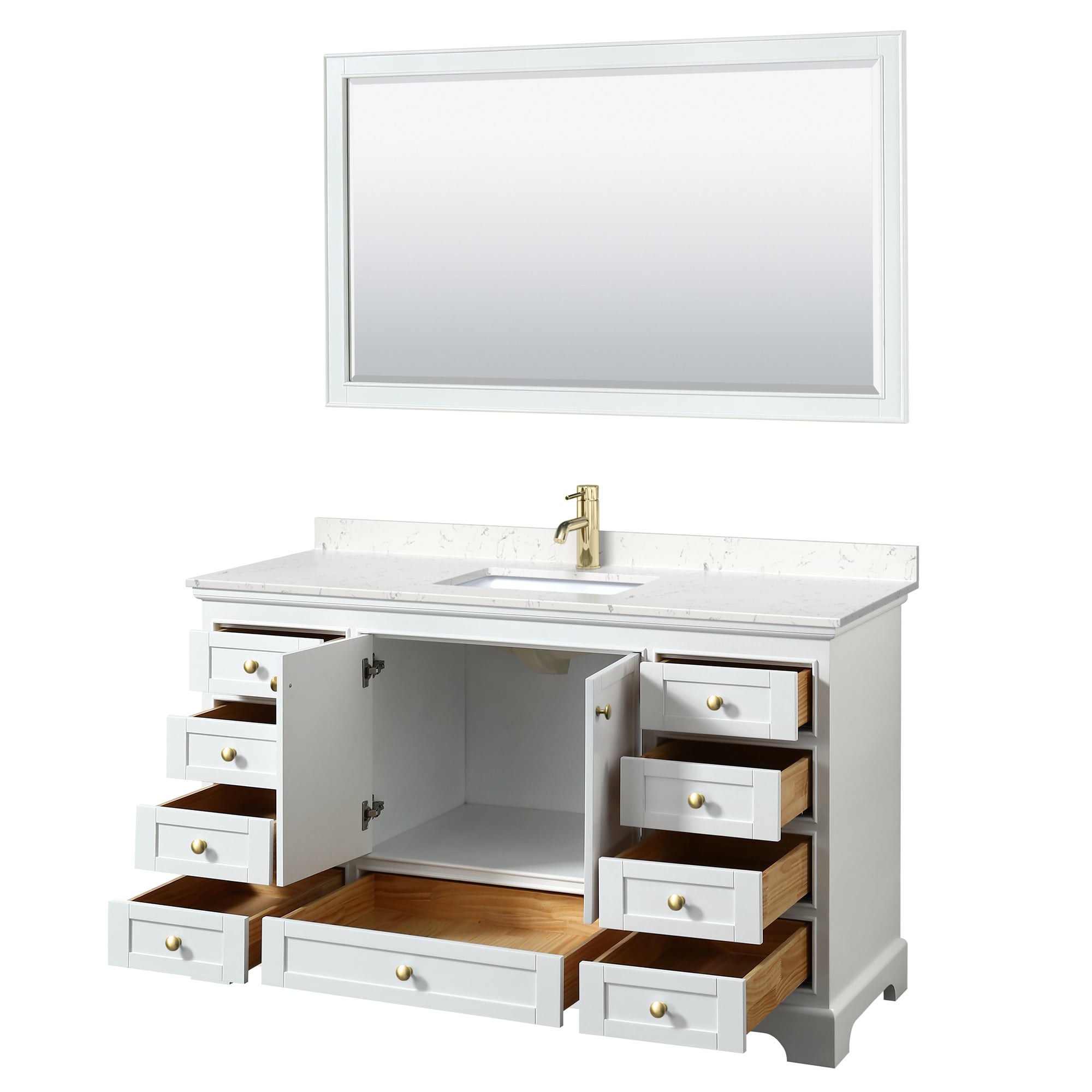 Wyndham Collection WCS202060SWGC2UNSM58 Bath-Vanity-Combo - View #2