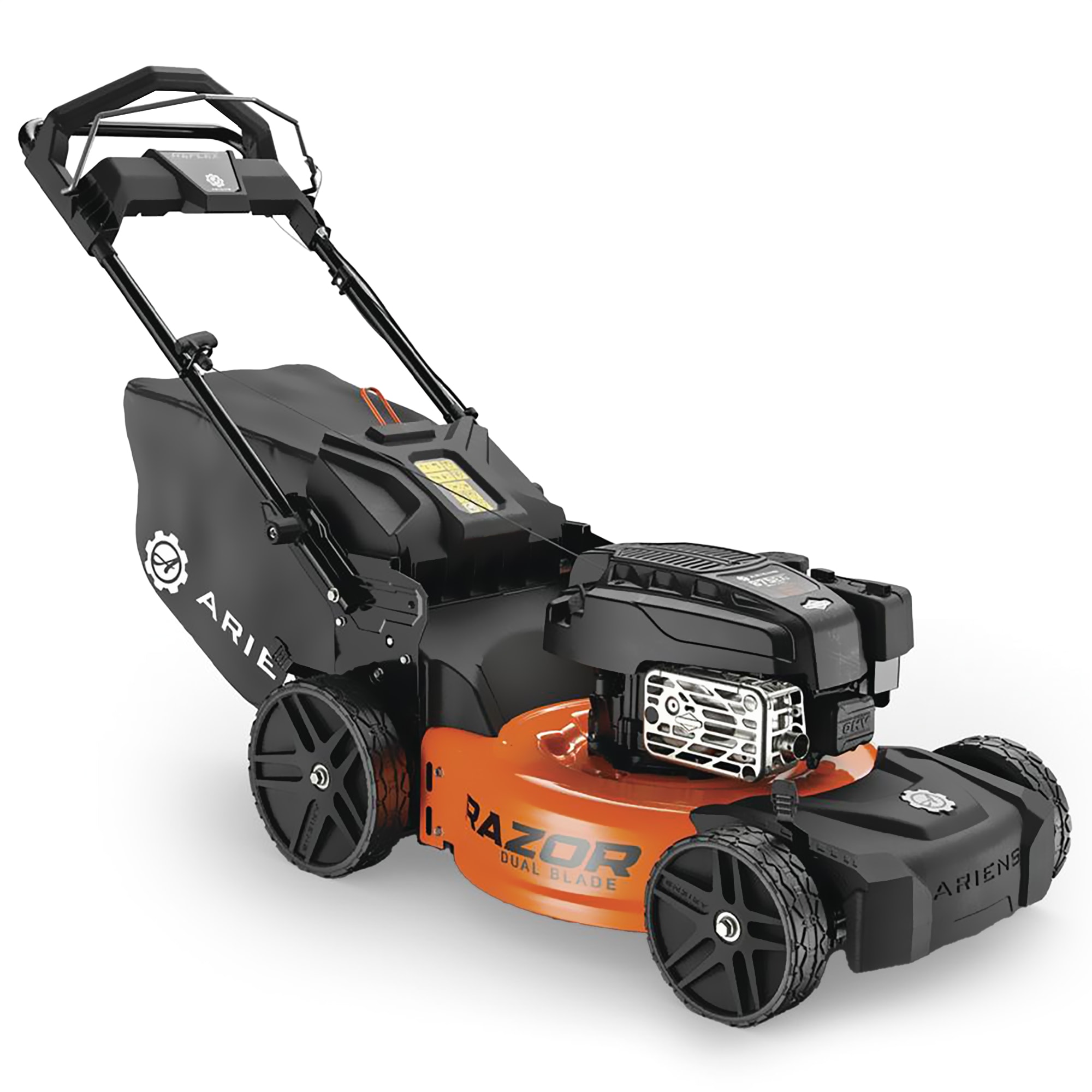  Razor 21 Inches Self Propelled Walk Behind Lawn Mower Dual Blades Alloy Steel