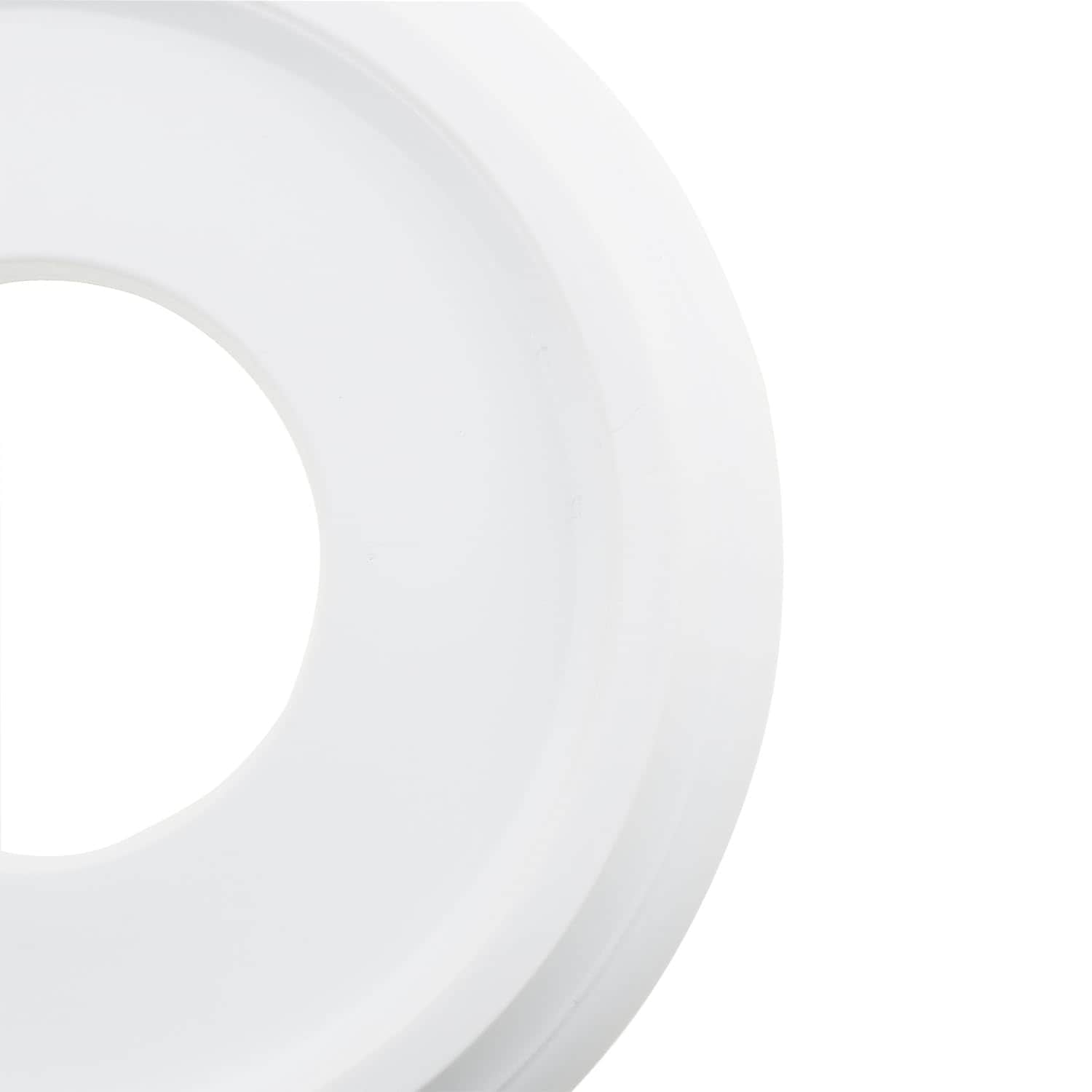 Aoibox  10 in Round Polyurethane Ceiling Medallion with 4 in Center Hole for Light Fixtures and Ceiling Fans