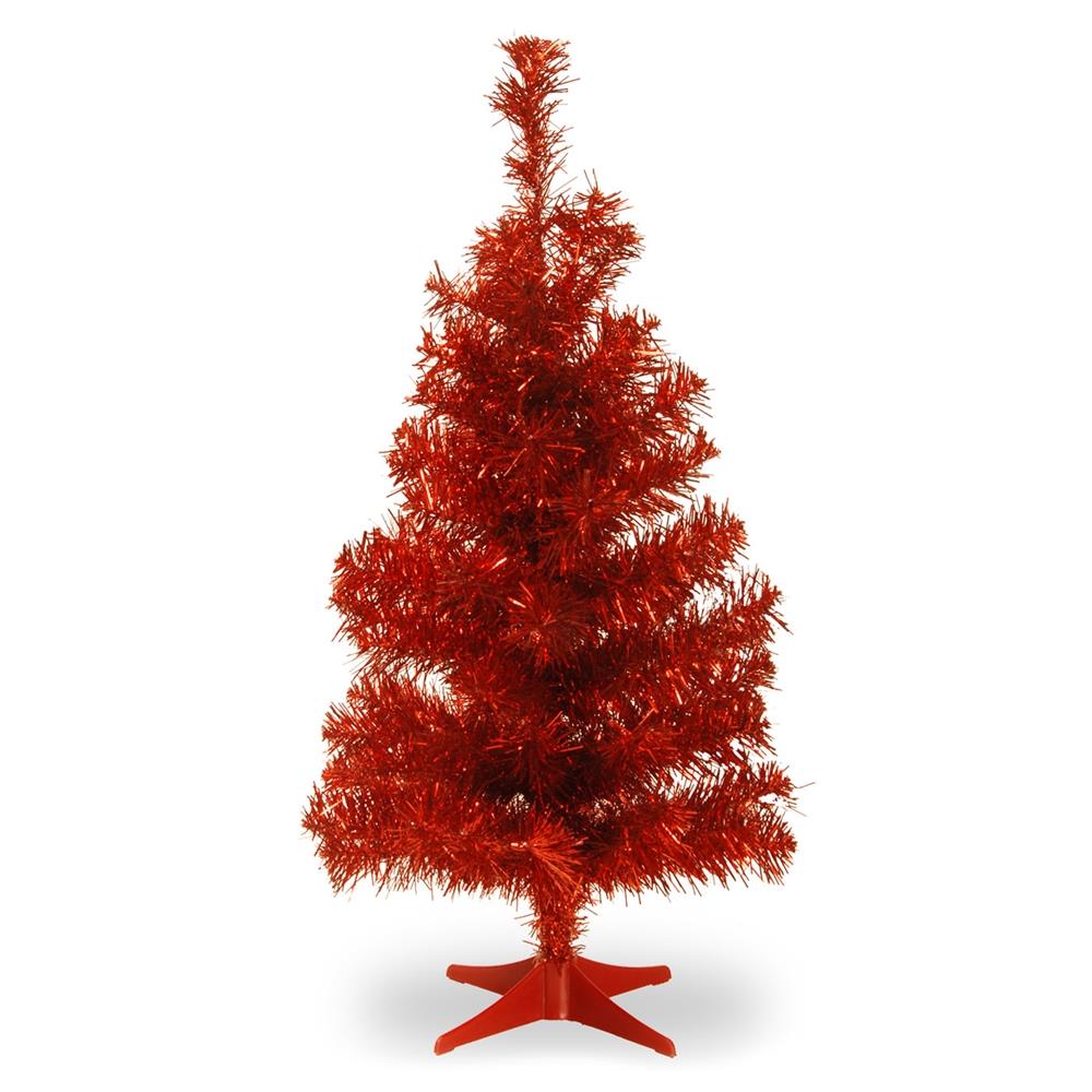 Tree Company 3-ft Artificial Tree Red Artificial Christmas Tree in the Artificial Christmas Trees department at Lowes.com