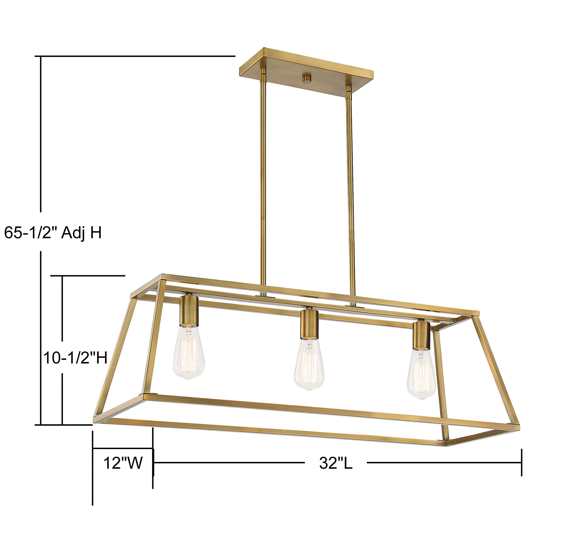 3-Light Warm Brass Traditional Dry Rated Chandelier at Lowes.com