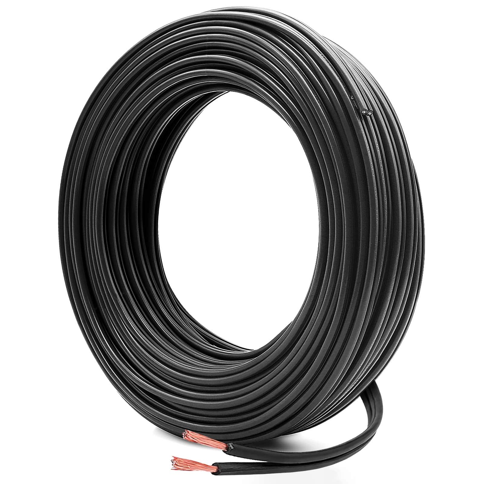 Etokfoks  100 Foot 16 AWG 2 Conductor Low Voltage Landscape Wire Roll Direct Burial for Outdoor Lighting Path Accent Spotlights UL ETL RoHS