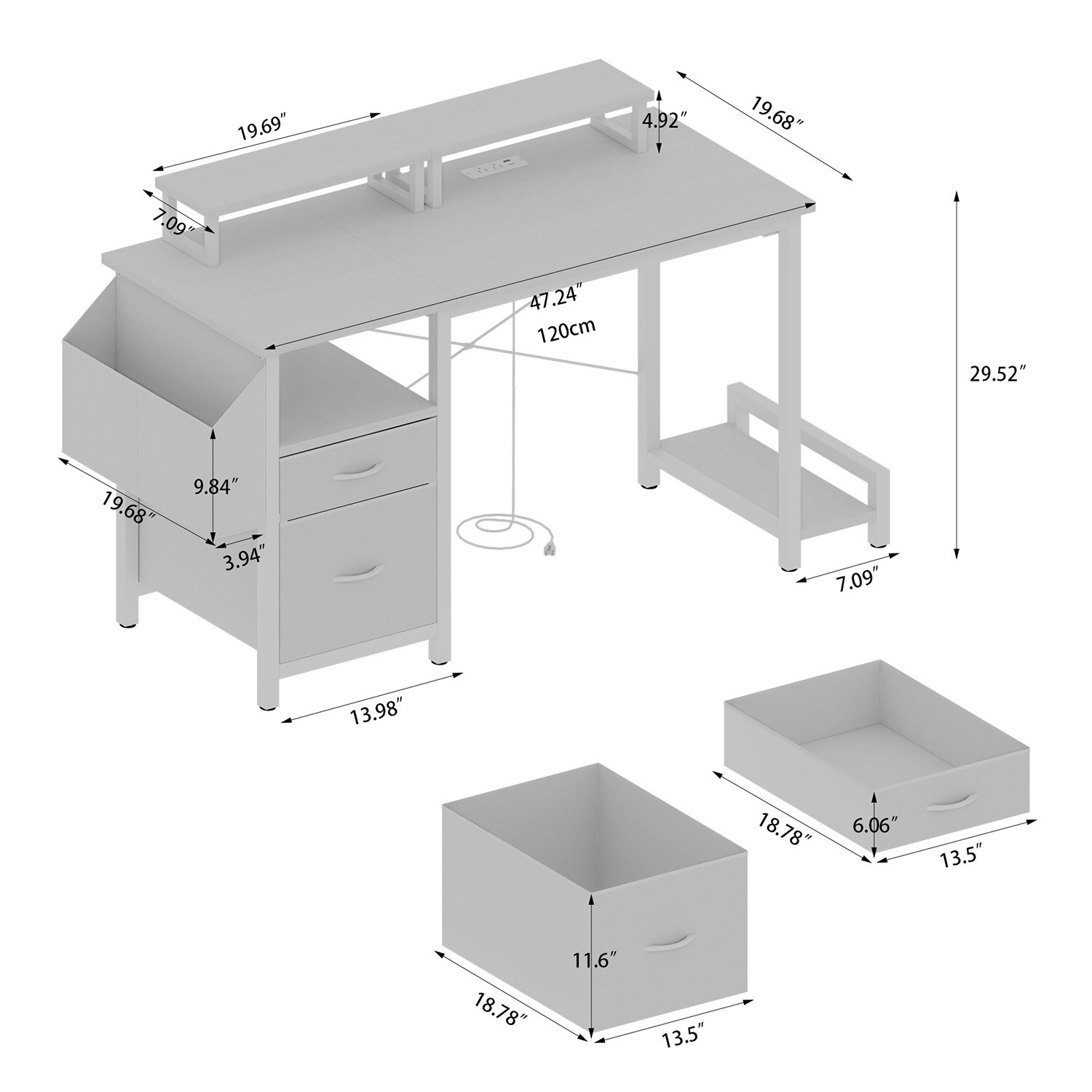 GZMR RTA-B008-WH desks - View #9
