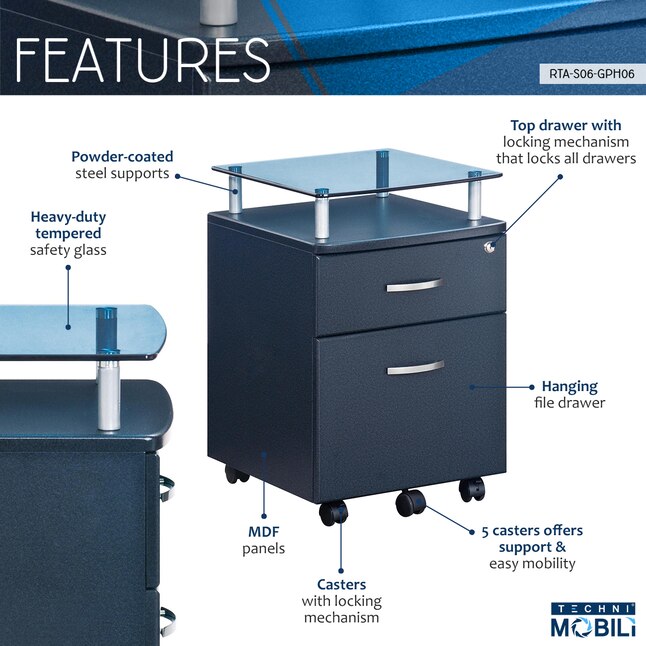 Gzmr Graphite 2 Drawer File Cabinet In, Rta Office File Cabinets