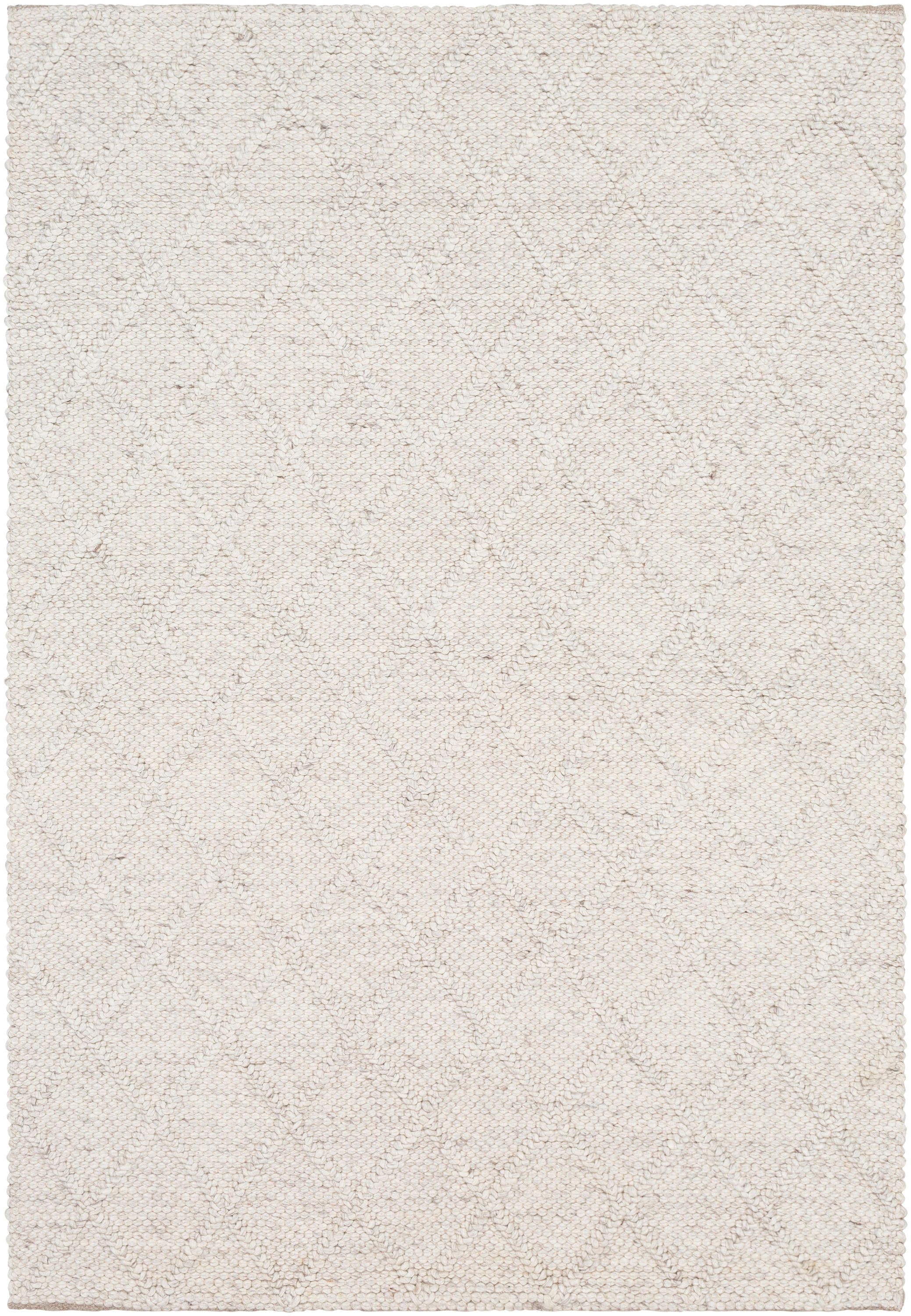 Surya NPL2303-912 Napels 9 x 12 (ft) Loomed Wool White Rectangular Indoor Solid Farmhouse/Cottage Area rug