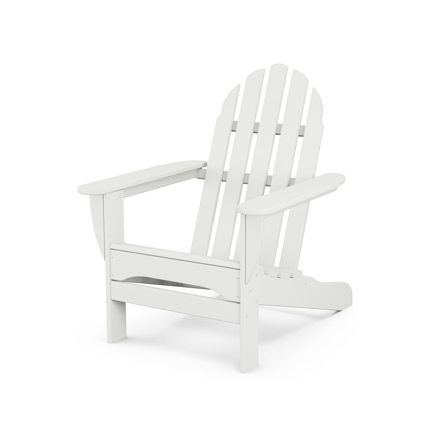 POLYWOOD Classic Adirondack White Plastic Frame Stationary Adirondack ...