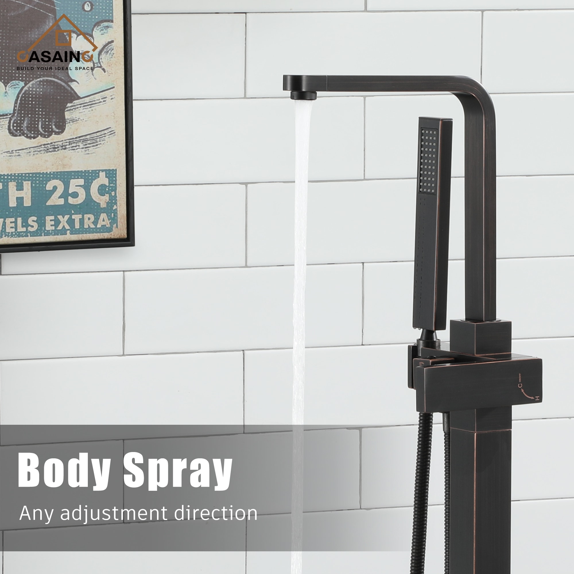 CASAINC TC11-ORB Roman-Tub-Faucets - View #6