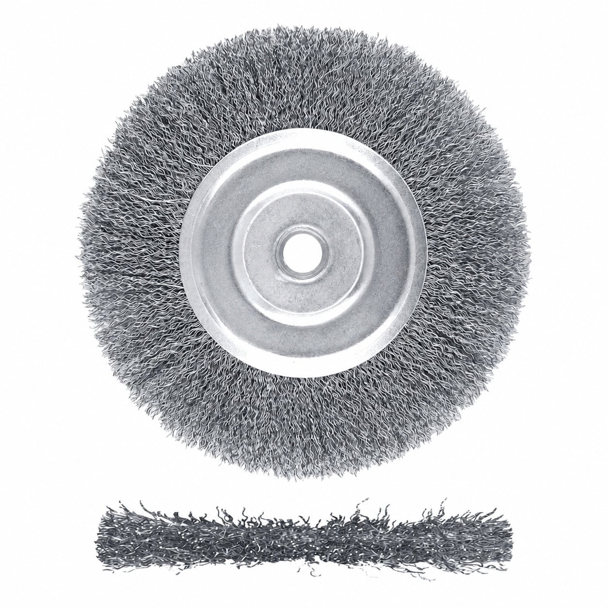 Etokfoks  Wire Brush Wheel for Bench Grinder 6 Inch Fine Crimped 1 2 and 5 8 Arbor Efficient Cleaning Metal Parts