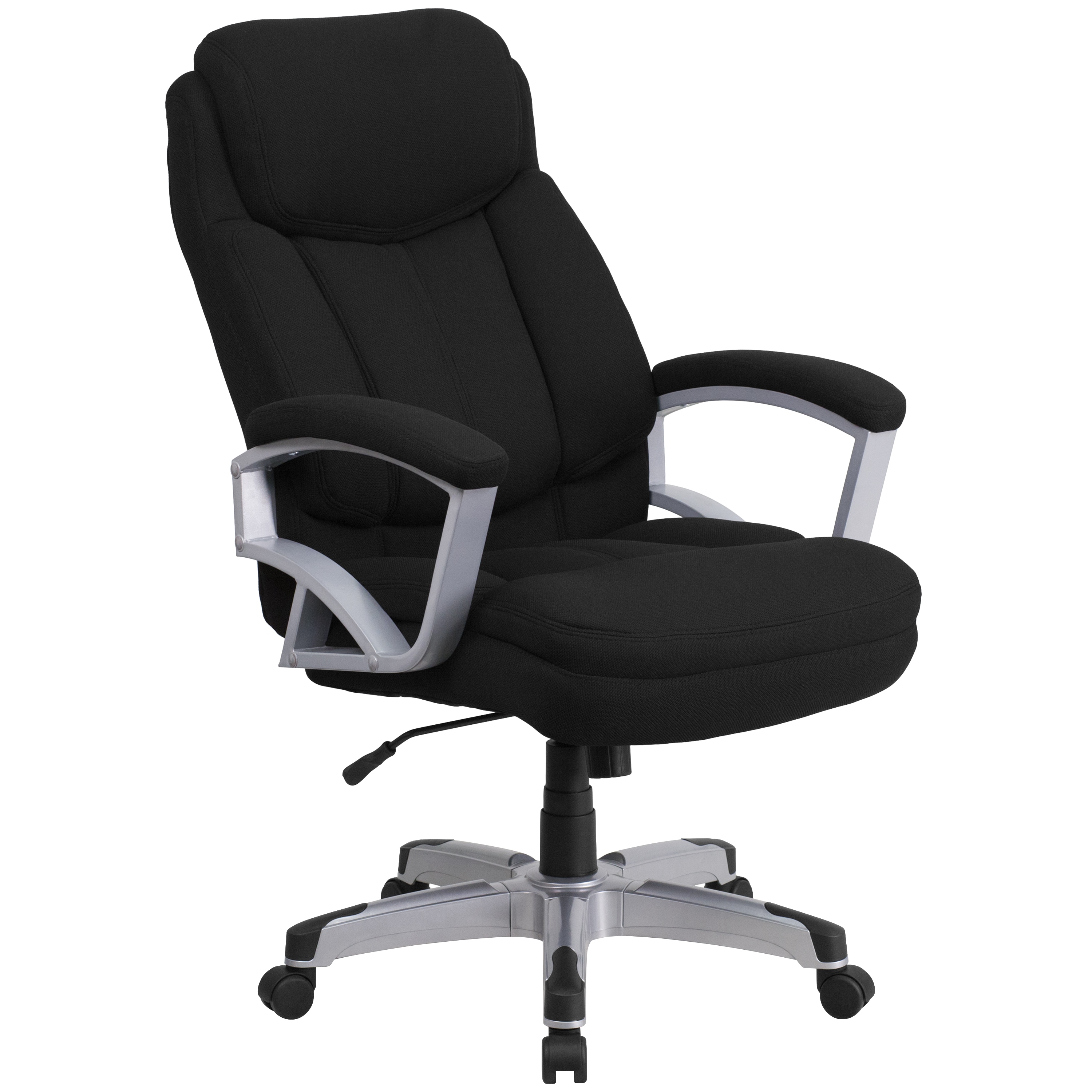 Flash Furniture 847254078801 HERCULES Black Fabric Contemporary Adjustable Height Swivel Fabric Desk Chair