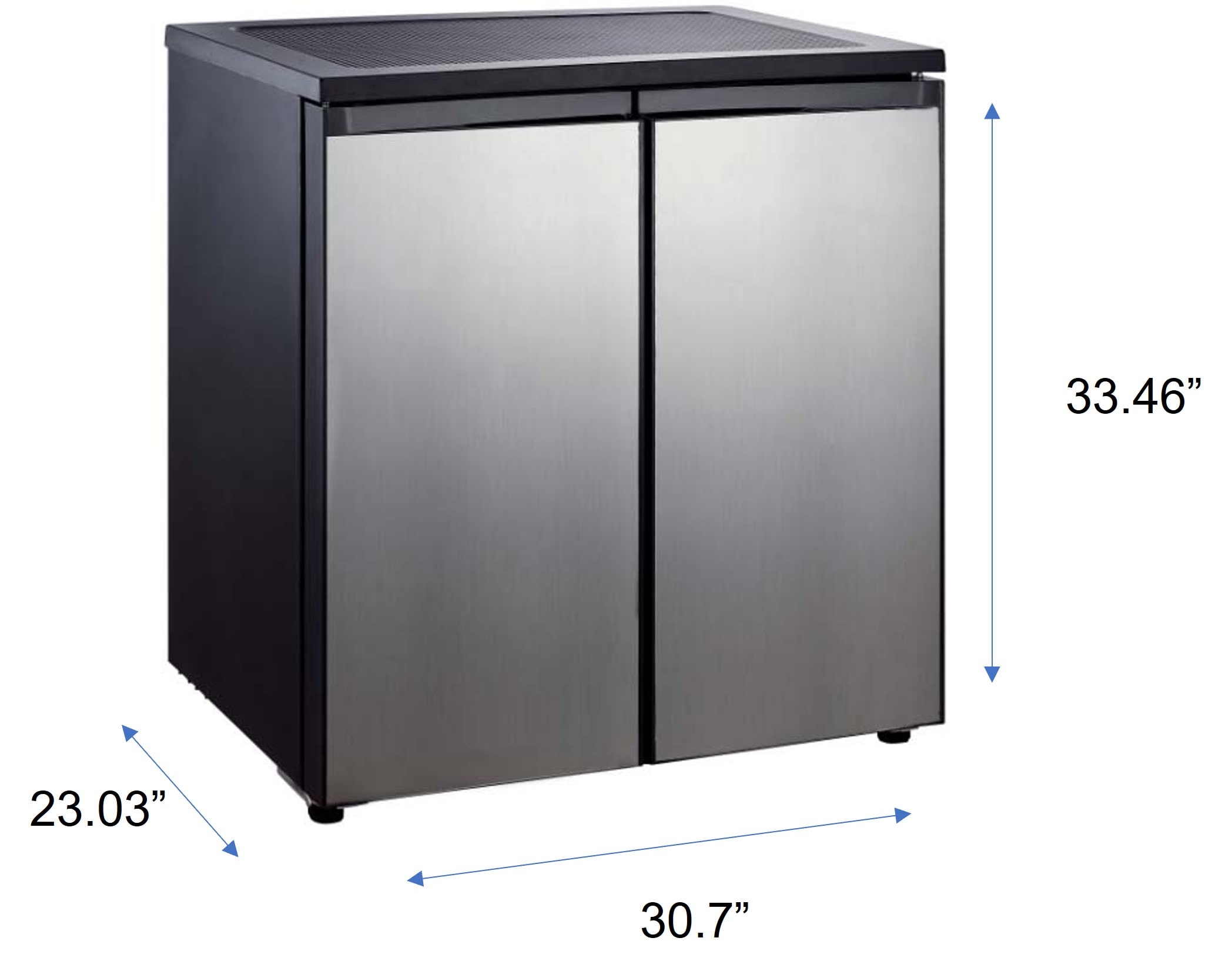 RCA 5.5 Cu ft Side by Side 2 Door Fridge Freezer RFR551 Stainless