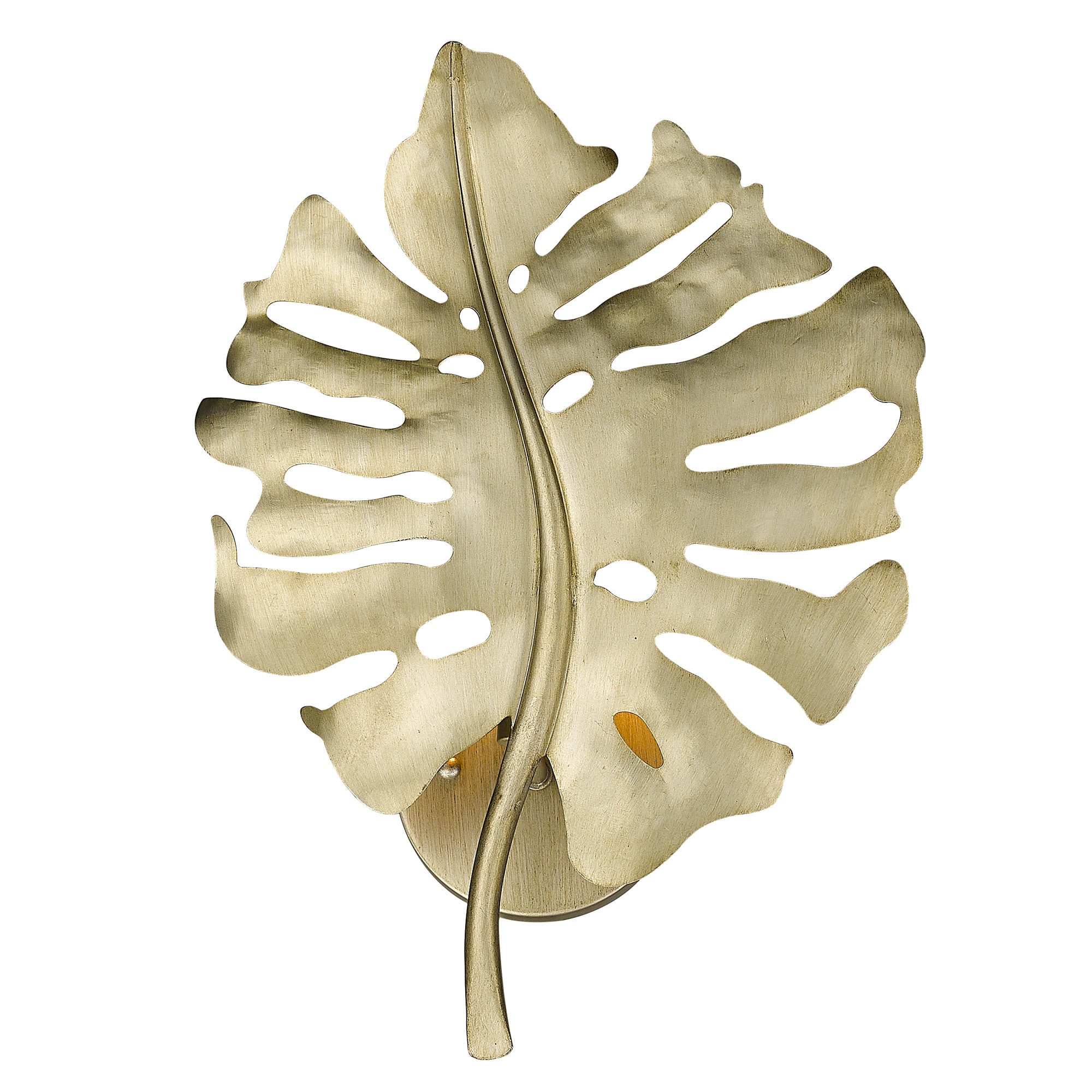 Golden Lighting 1103-1W WG Aruba 12.125-in W 1 -Light Polished Gold Wall Sconce