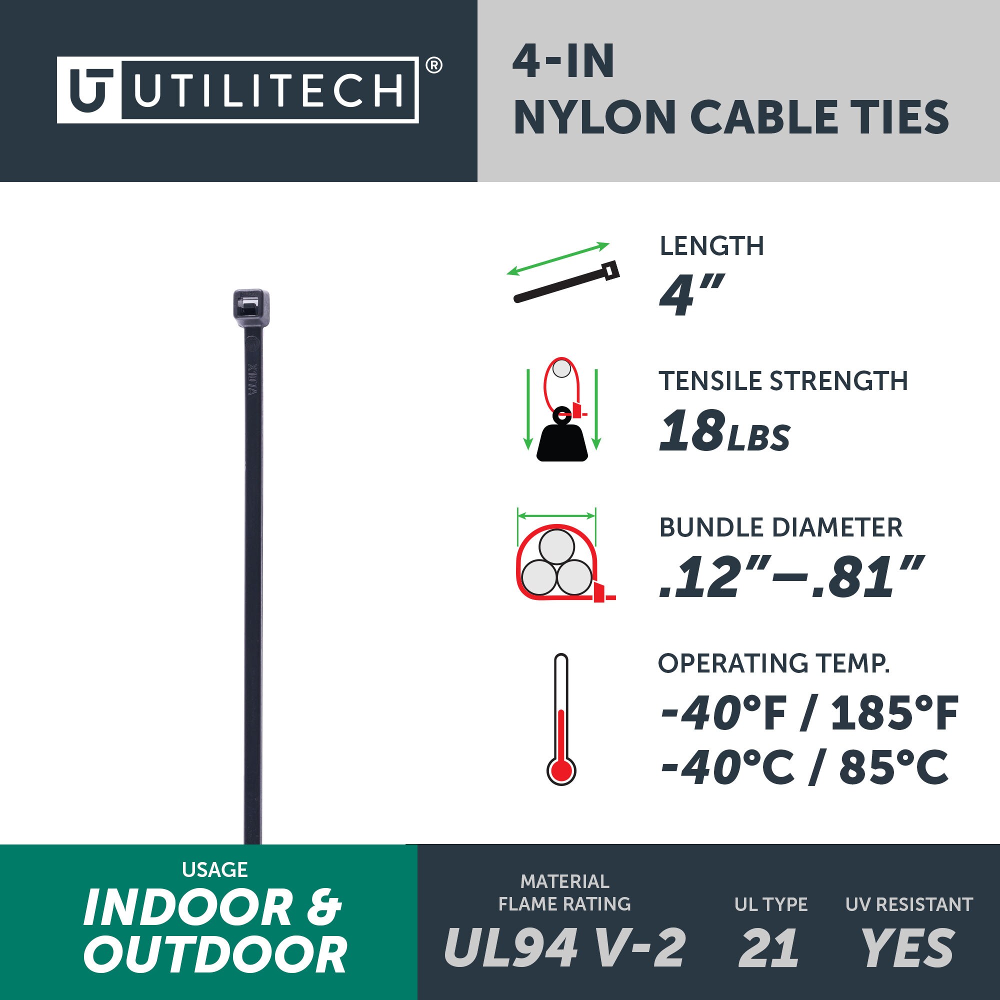 Utilitech SGY-CT110 Cable-Ties - View #3