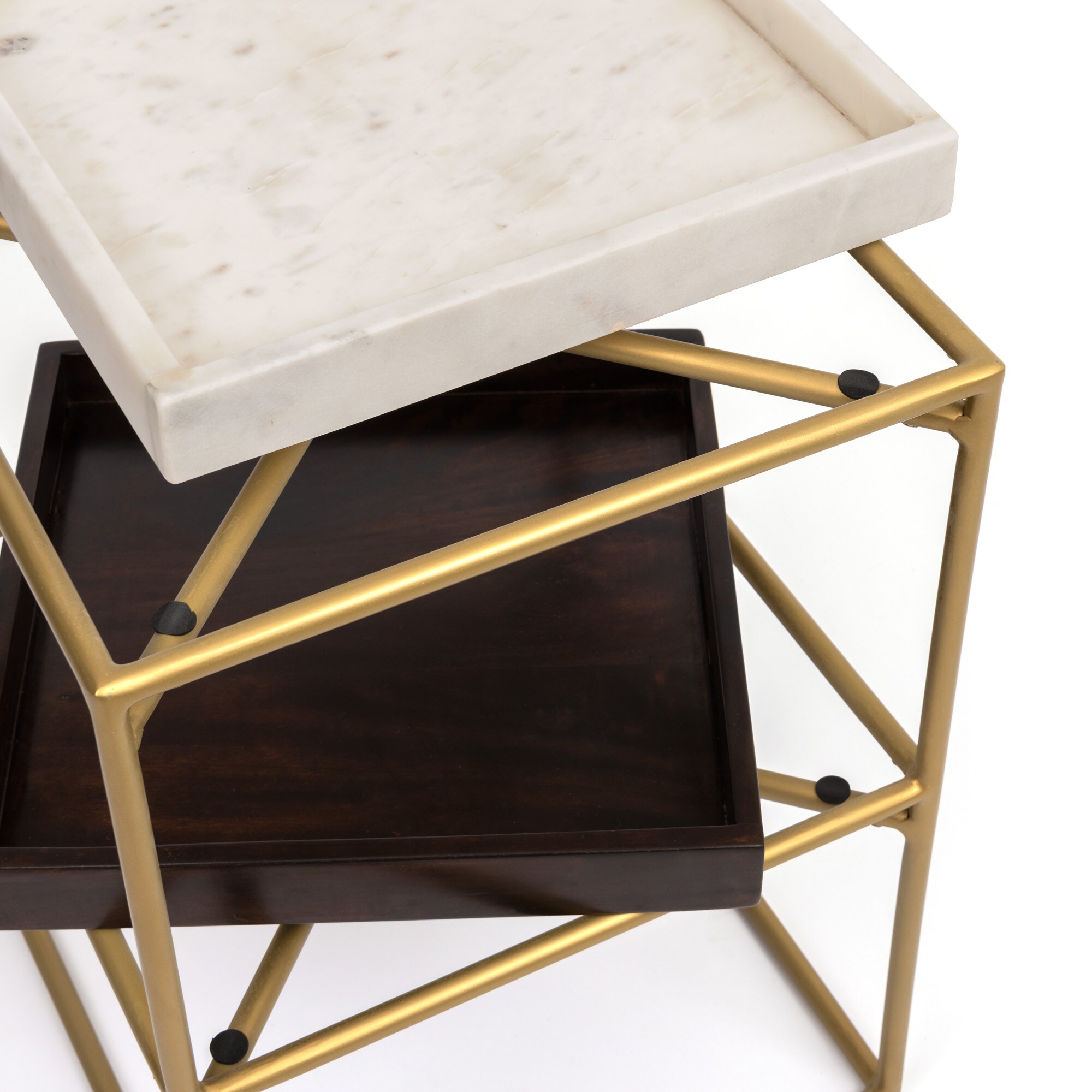 Best Home Fashion TABLE-PR30-MRBL-WOOD End-Tables - View #7
