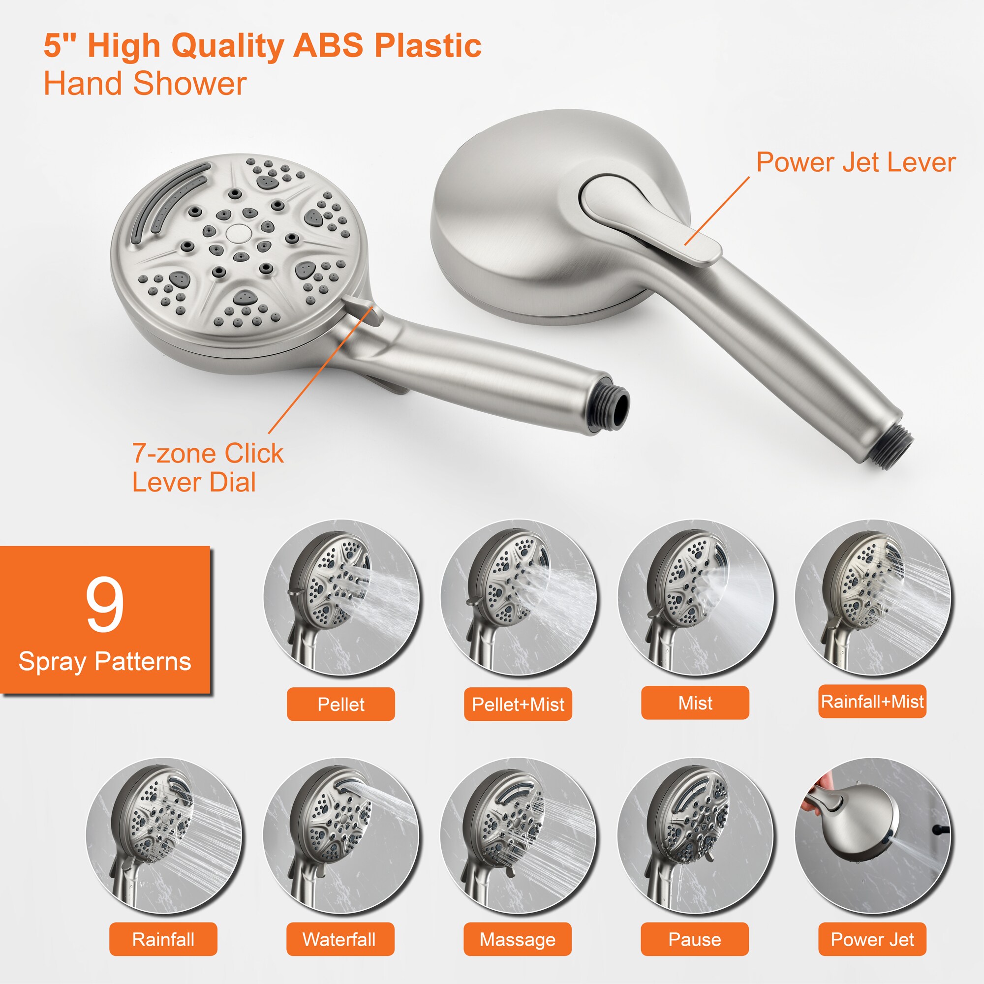 WELLFOR SPA-18020B Showerhead-Bar-Panels - View #6