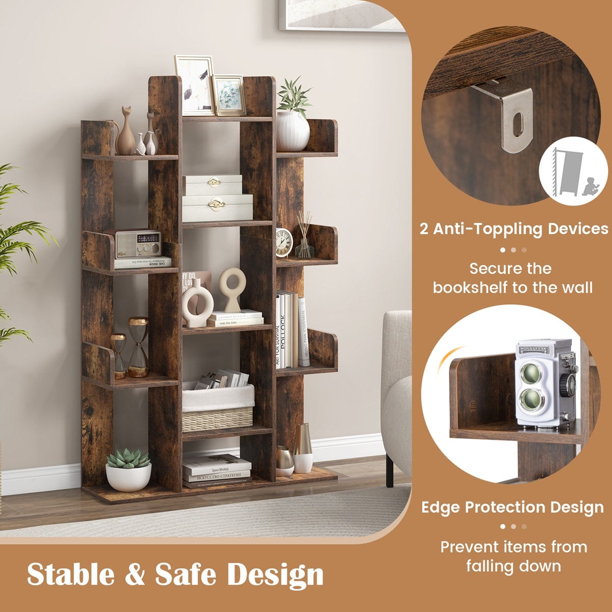 Costway HW67565CF bookcases - View #8