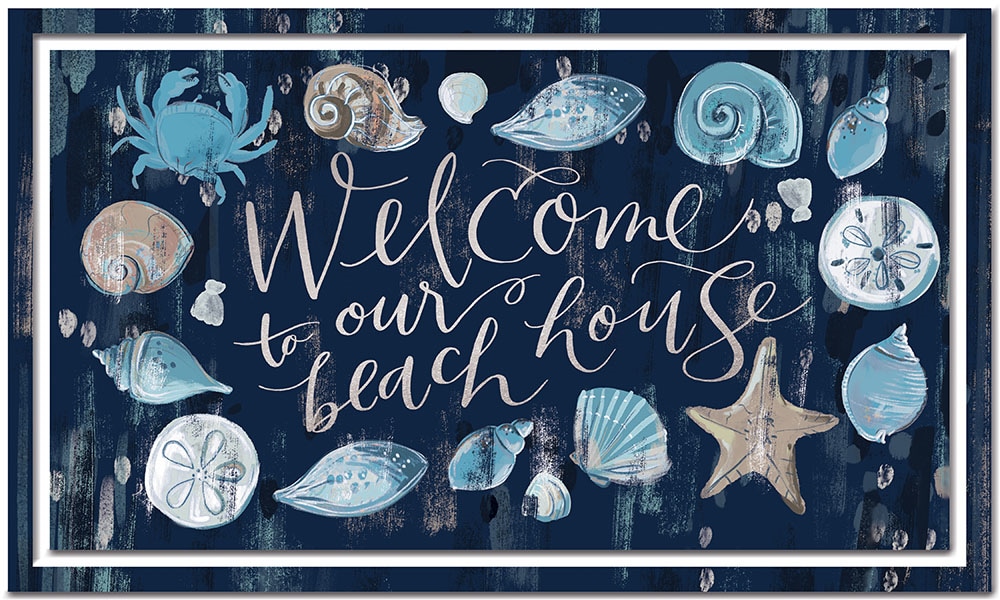 allen + roth B1064-17803-18X30 1-ft x 2-ft Multiple colors/finishes Polyester Rectangular Outdoor Decorative Door mat