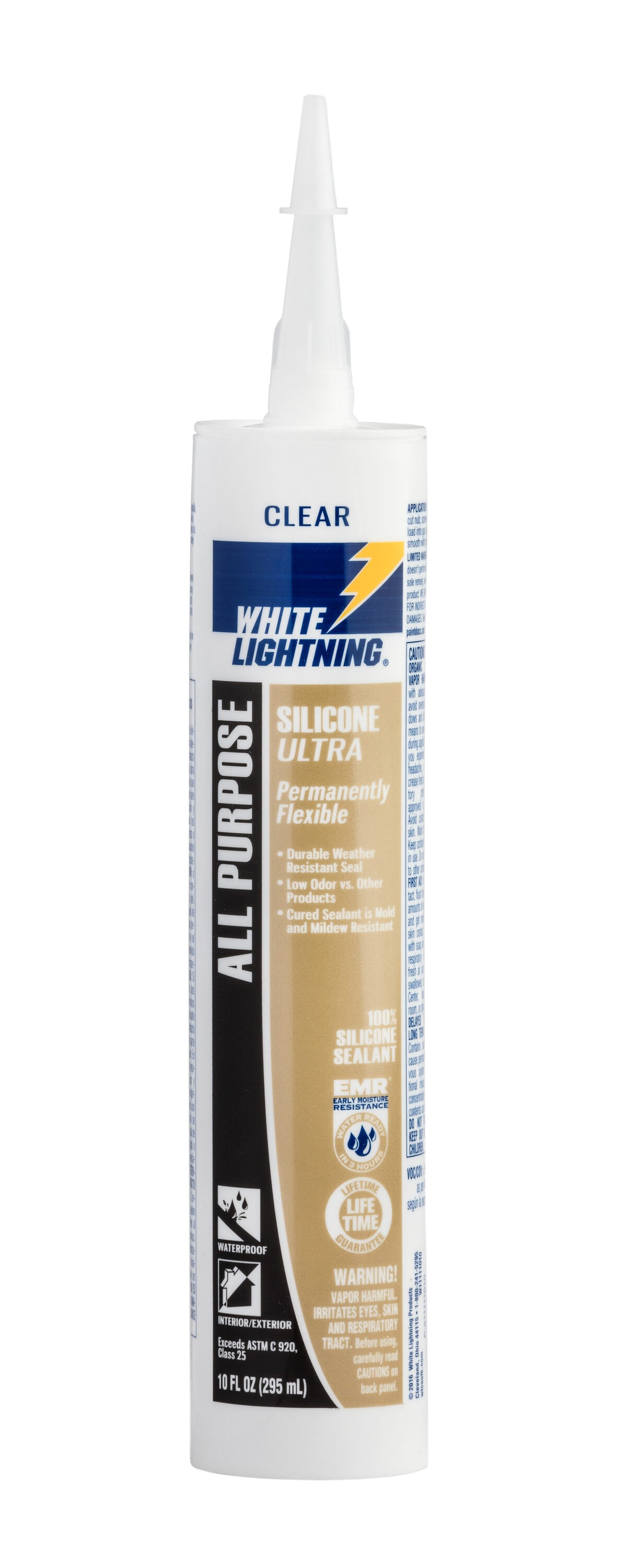 White Lightning Silicone Ultra 10-oz Clear Silicone Caulk in the Caulk  department at