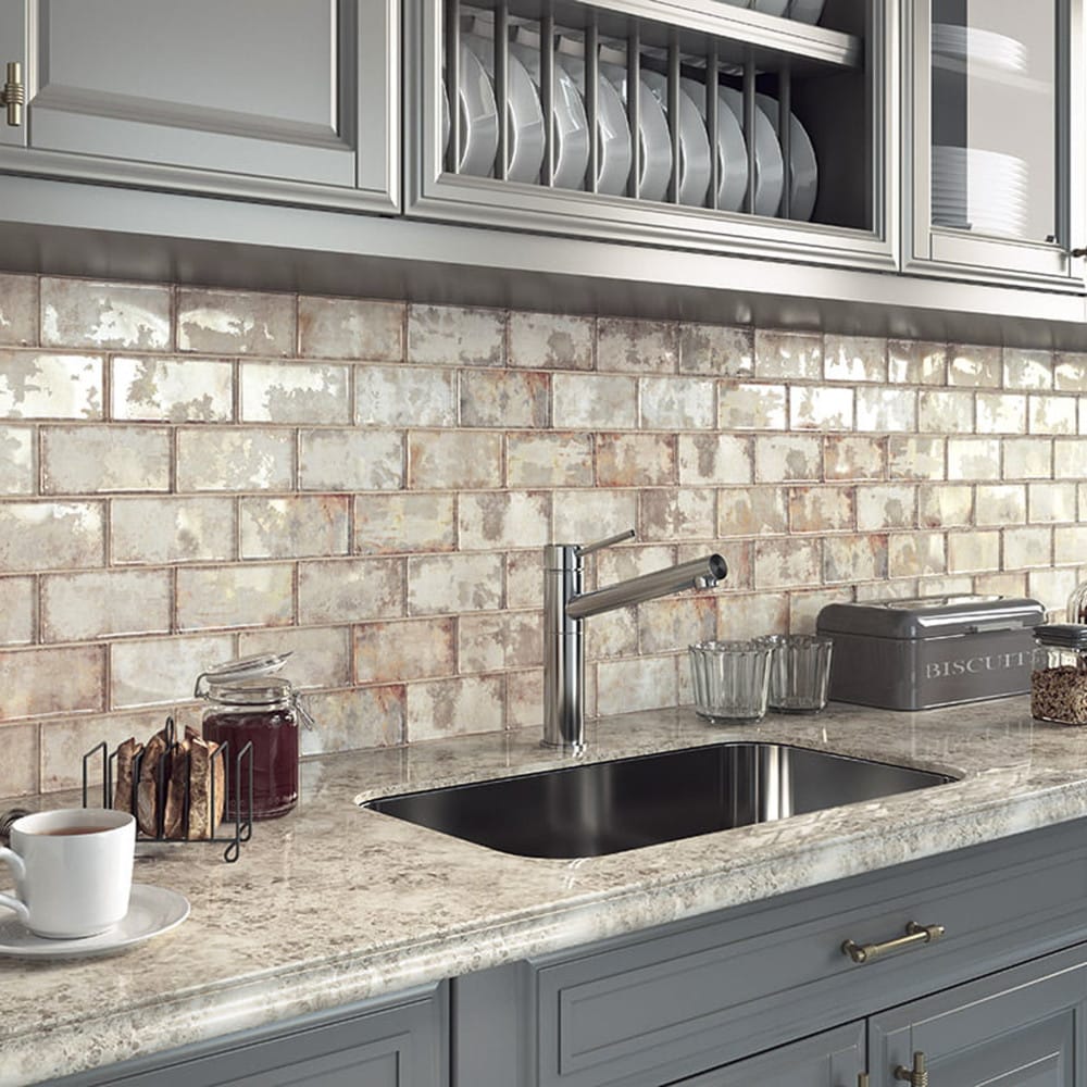 Rustic Subway Tile Backsplash