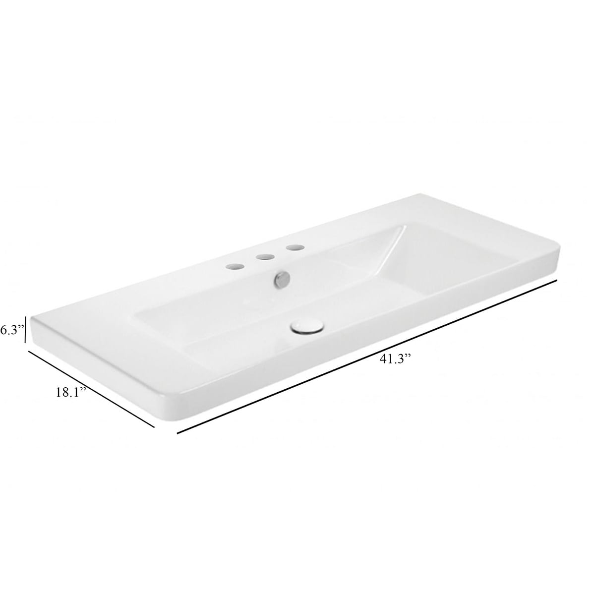 WS Bath Collections LUXURY 105.03 WG Bath-Sink - View #8