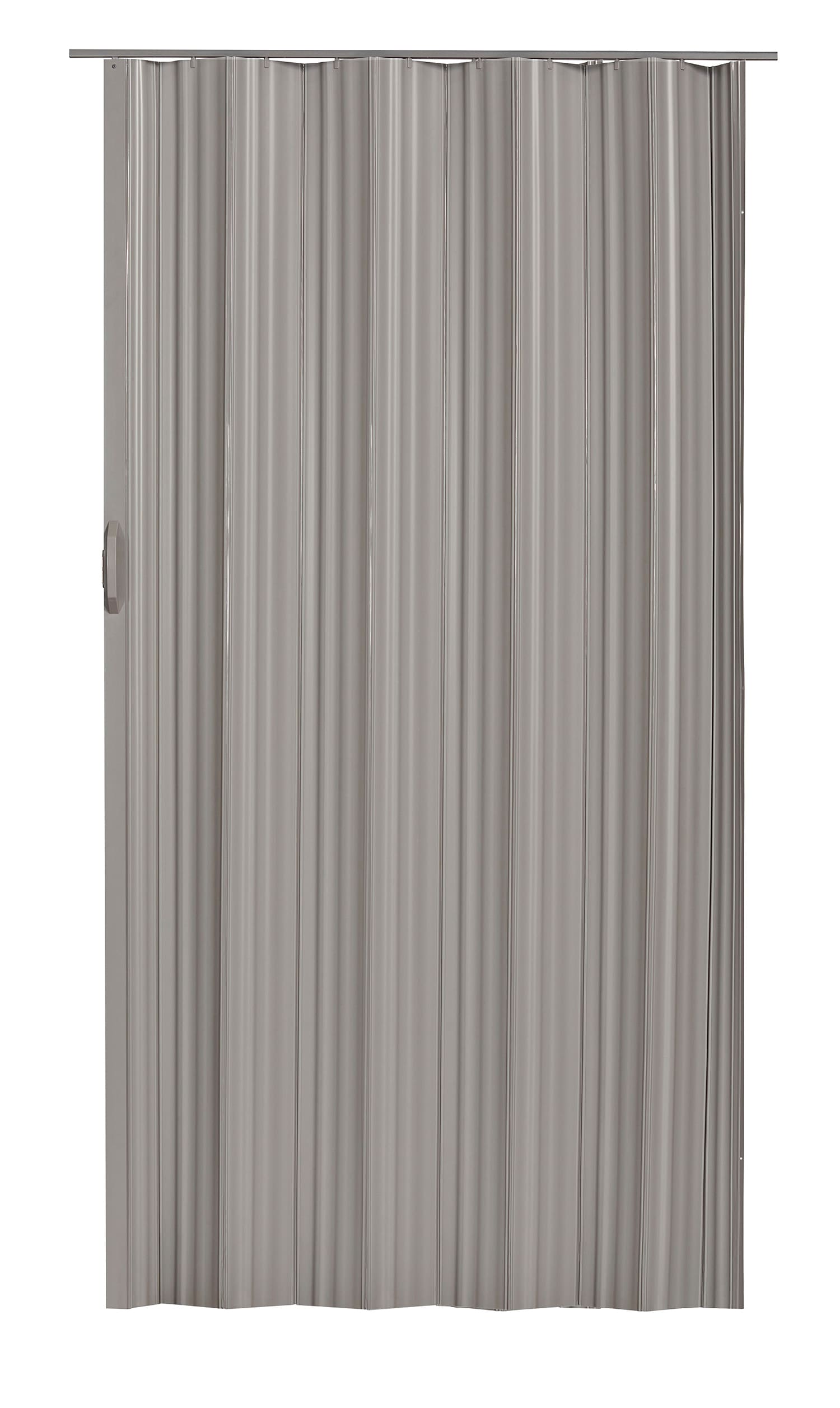 Spectrum DUNE4880GREC Dune 48-in x 80-in Reversible Handing Grey Vinyl Accordion Door ( Hardware Included )