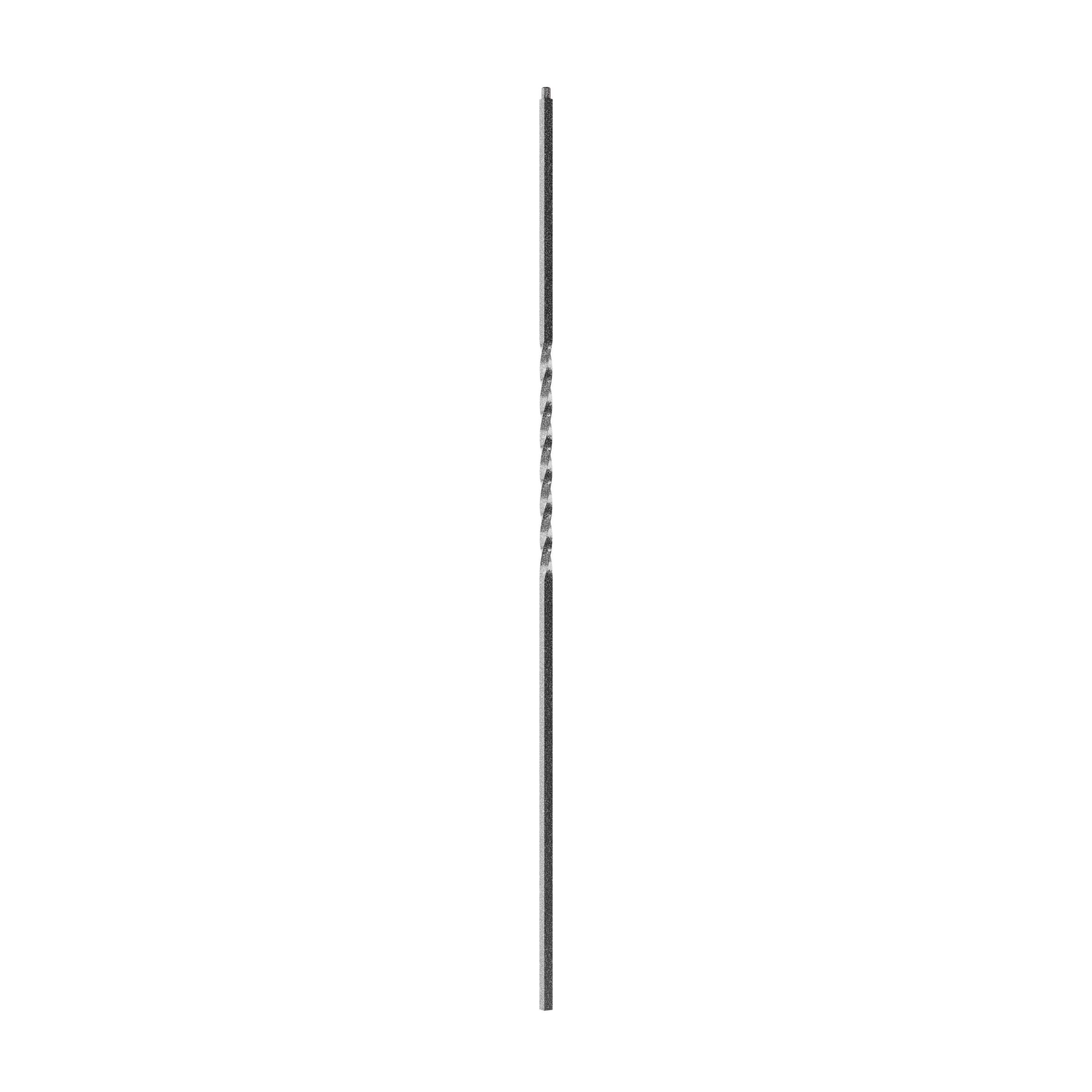 Crown Heritage 4581101SV44 44-in x 0.4724-in Silver Vein Aluminum Pin Top Single Twist Stair Baluster