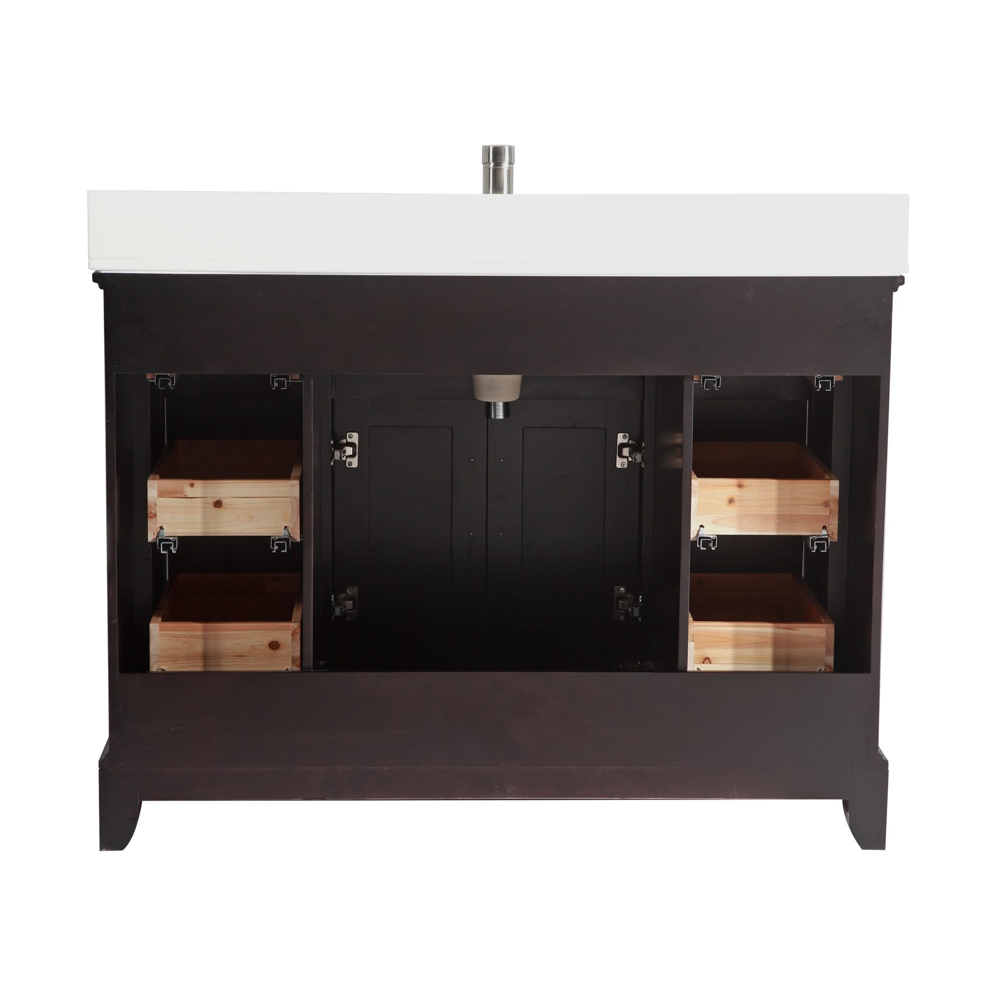 Vanity Art Genoa 60-in Espresso Undermount Single Sink Bathroom Vanity ...