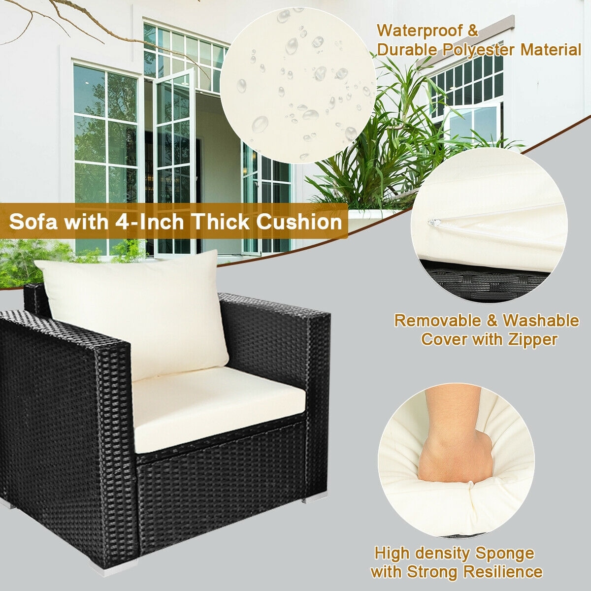 Clihome CWCH-HW65410CR+ Patio-Conversation-Sets - View #6