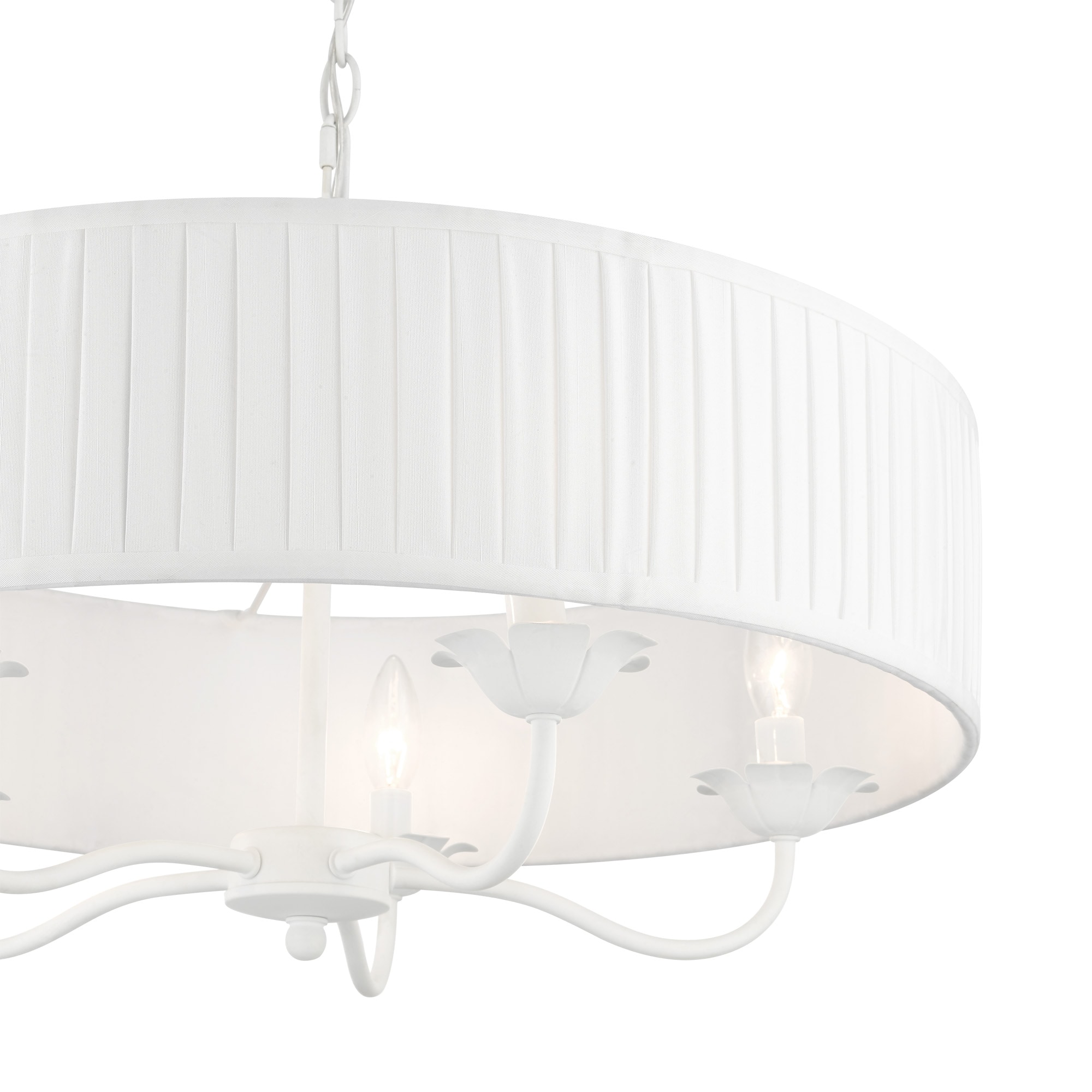 Edinburgh 23" White Glass Drum Pendant Light
