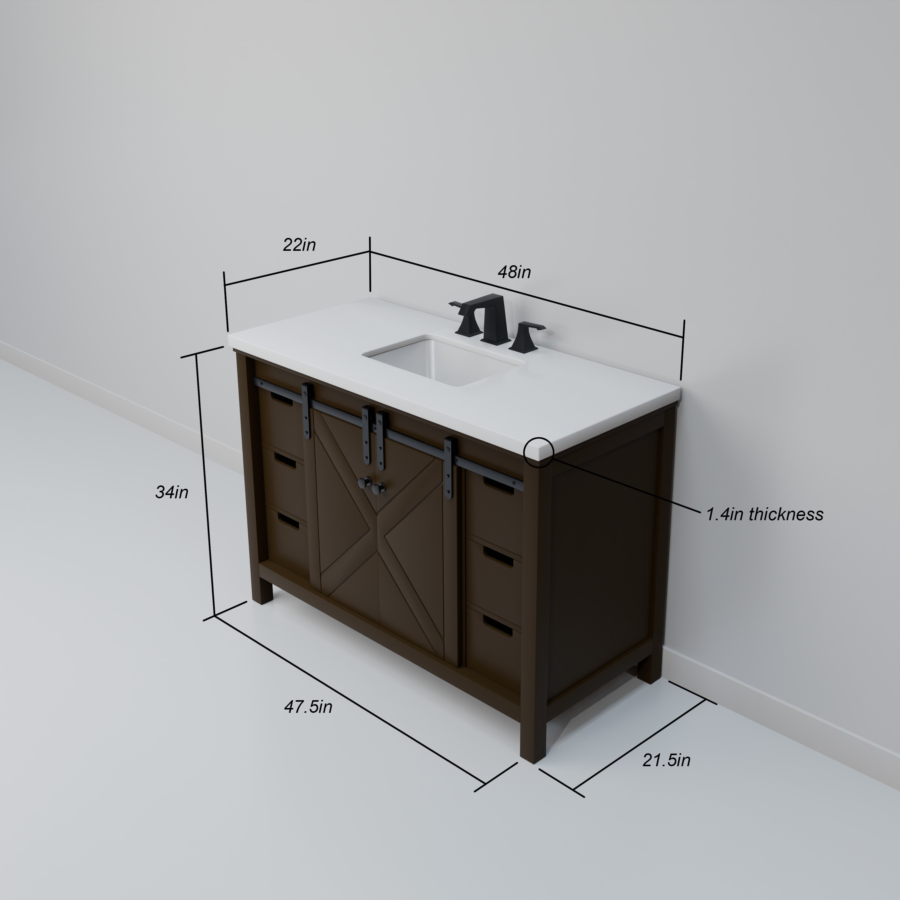 Lexora LVM48SC311 Bath-Vanity-Combo - View #3