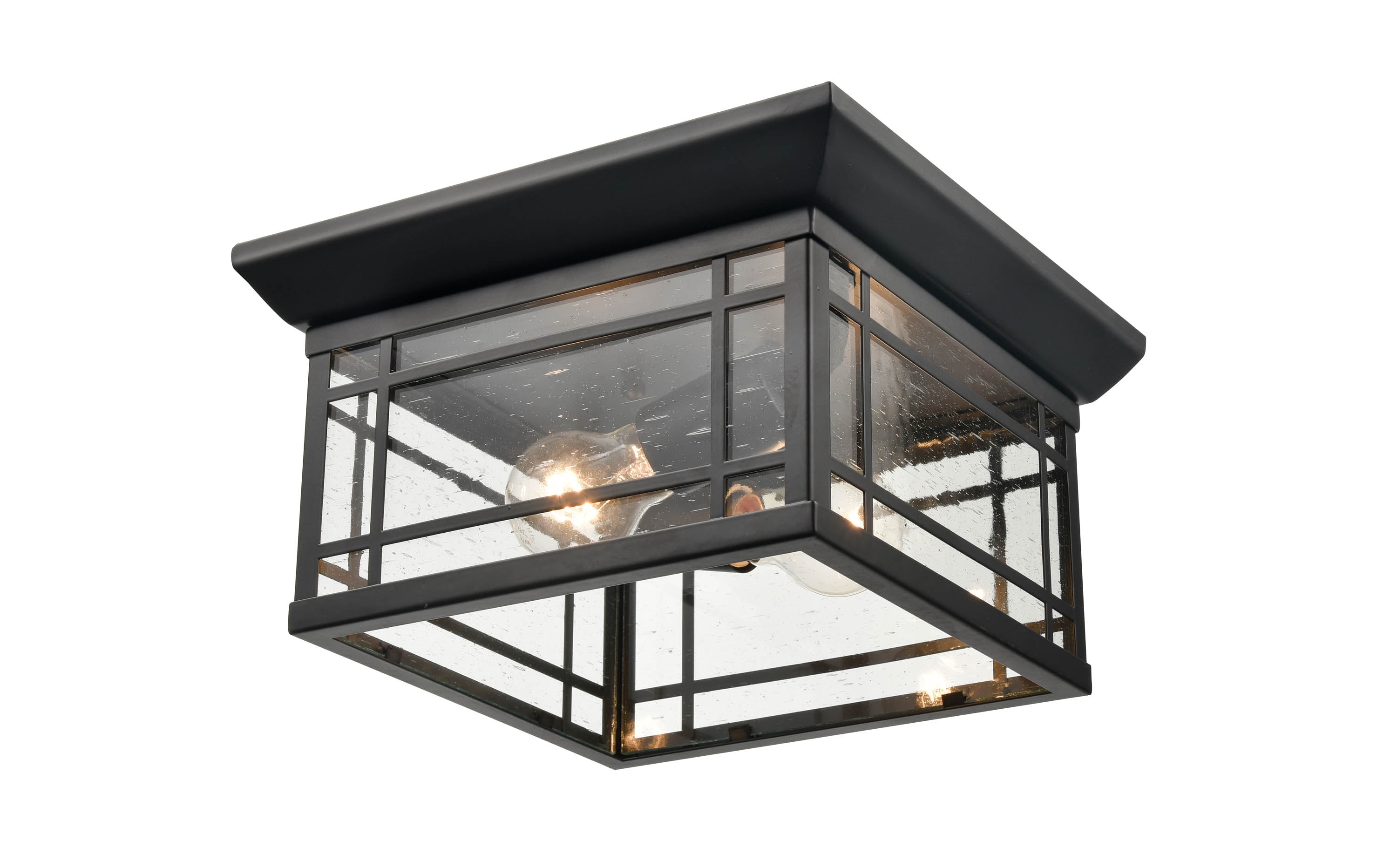 Millennium Lighting Armington 1-Light 6.5-in Black Indoor/Outdoor Flush ...