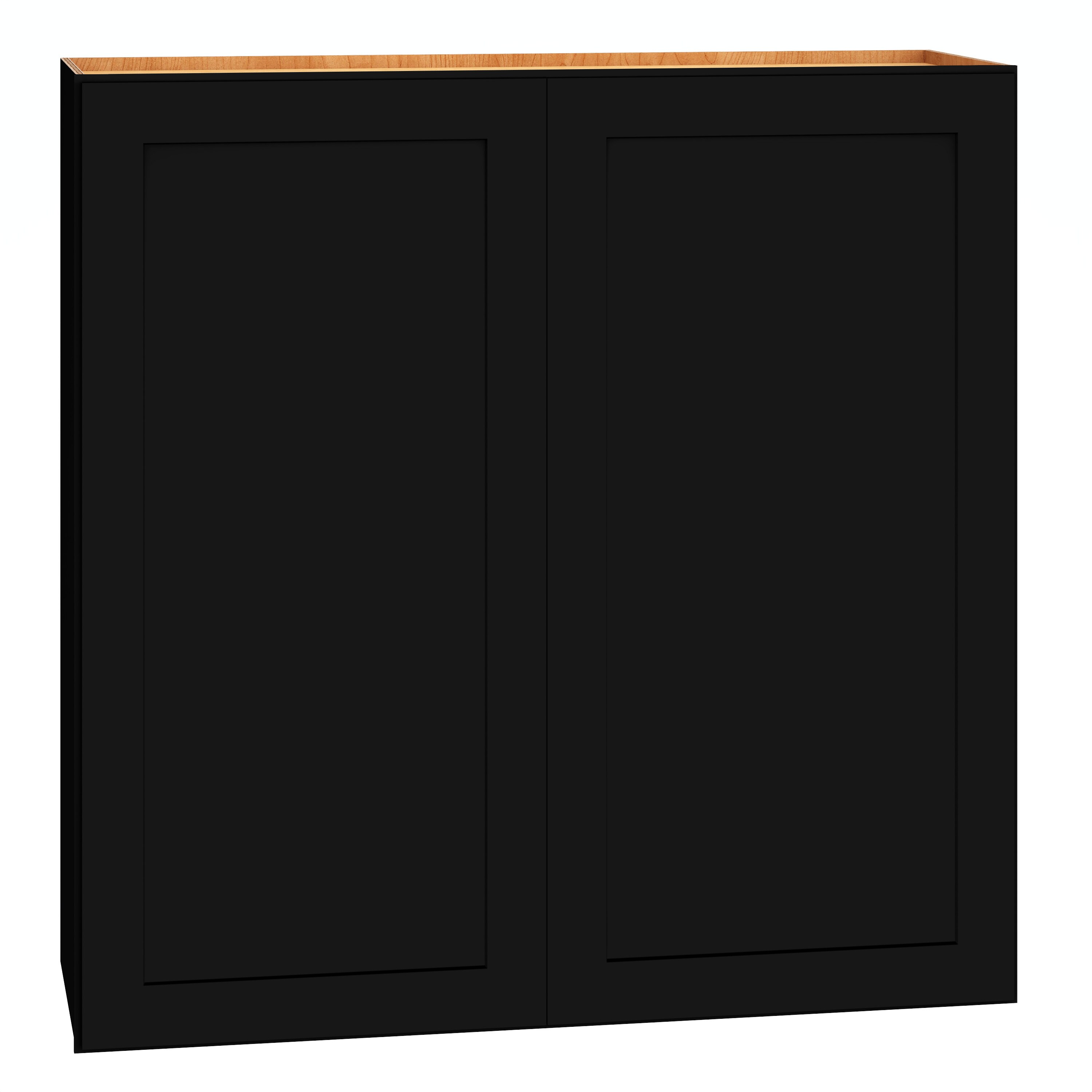 Diamond Express 61I-W3636 Jamestown 36-in W x 36-in H x 12-in D Black Wall Fully assembled Plywood Cabinet (Recessed Panel Shaker)