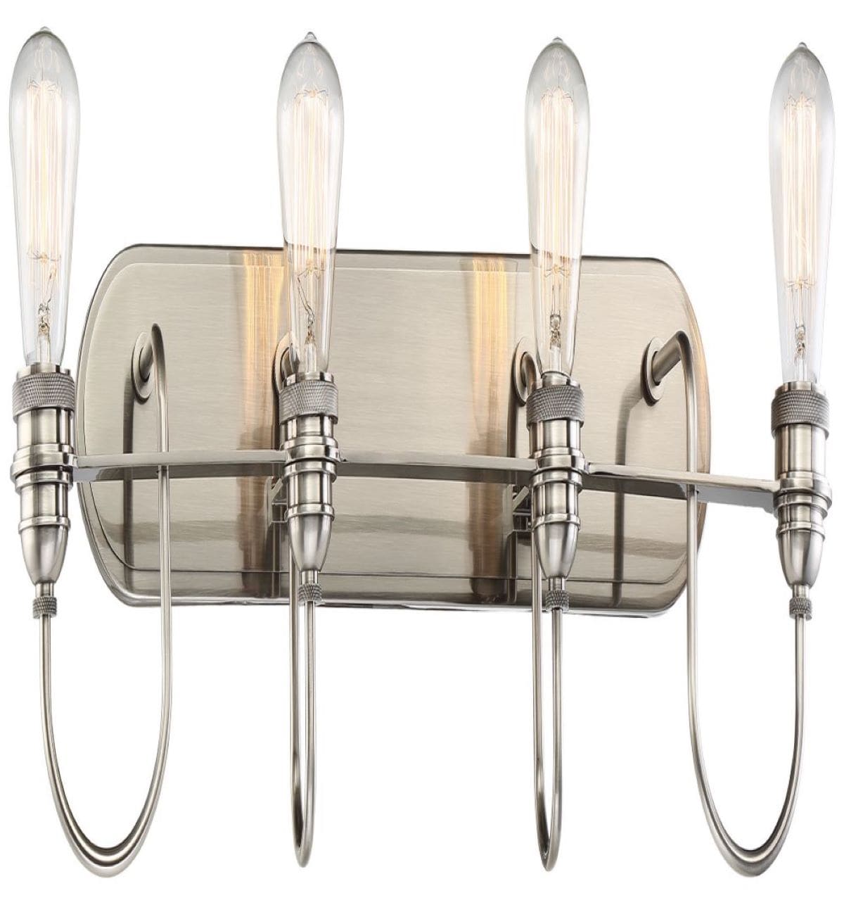 Minka Lavery 3454-84B Uptown Edison 29.25-in 4 -Light Matte Pewter Transitional Vanity light bar
